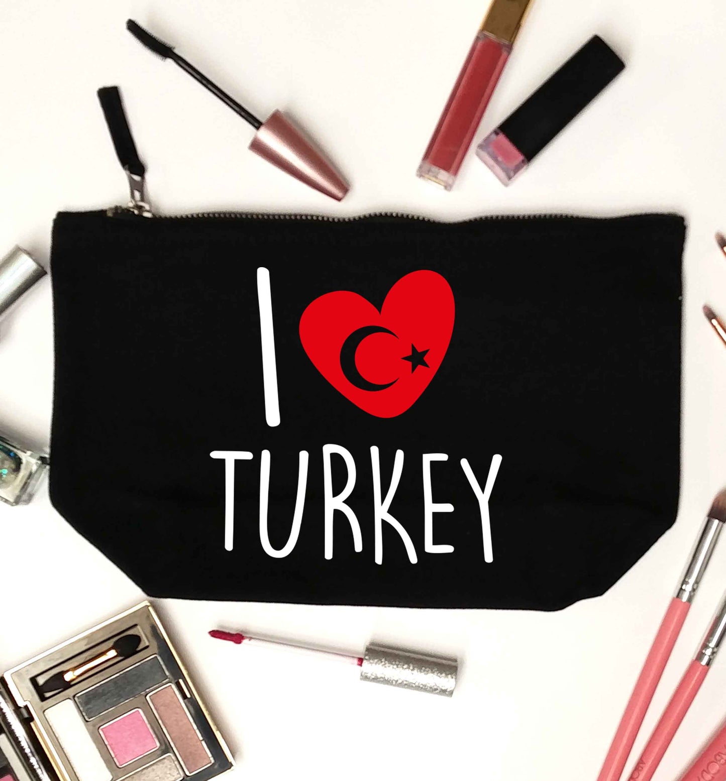 I love Turkey black makeup bag