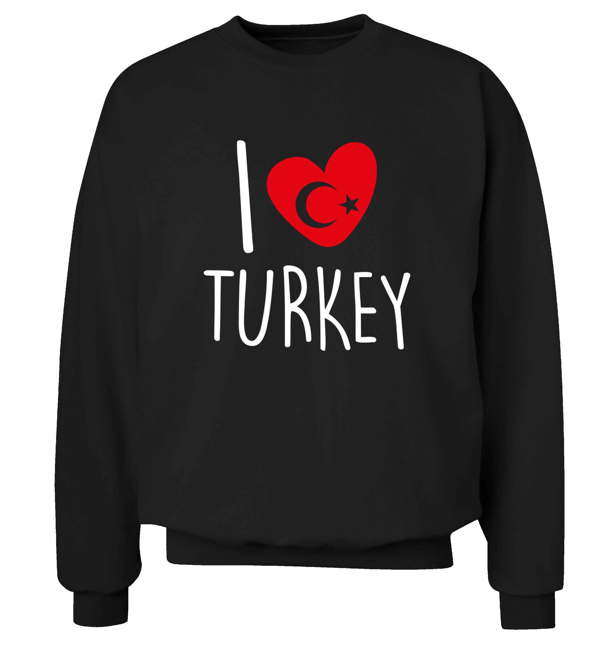 I love Turkey Adult's unisex black Sweater 2XL
