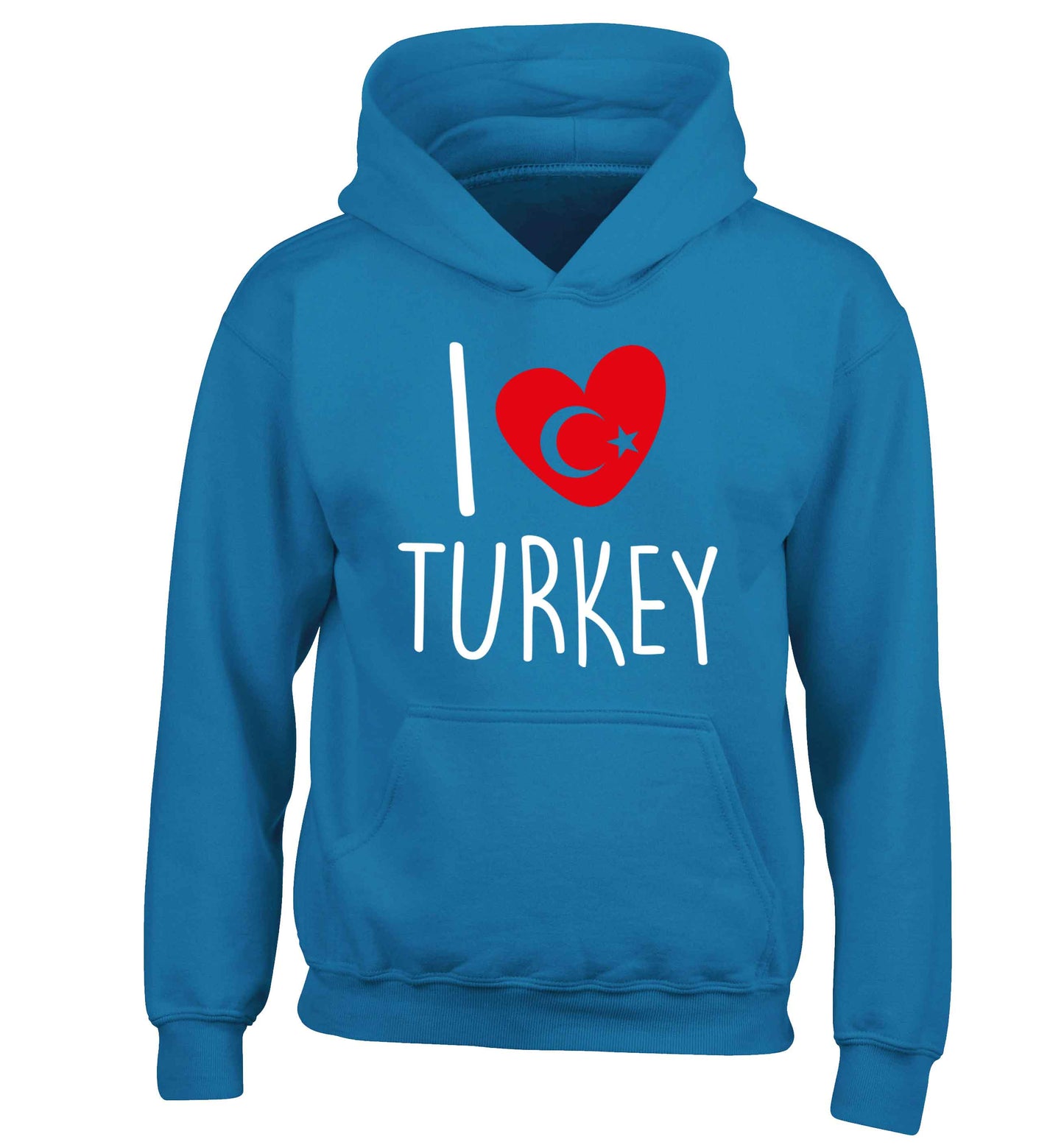 I love Turkey children's blue hoodie 12-13 Years
