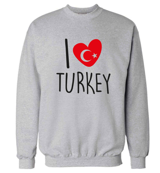 I love Turkey Adult's unisex grey Sweater 2XL