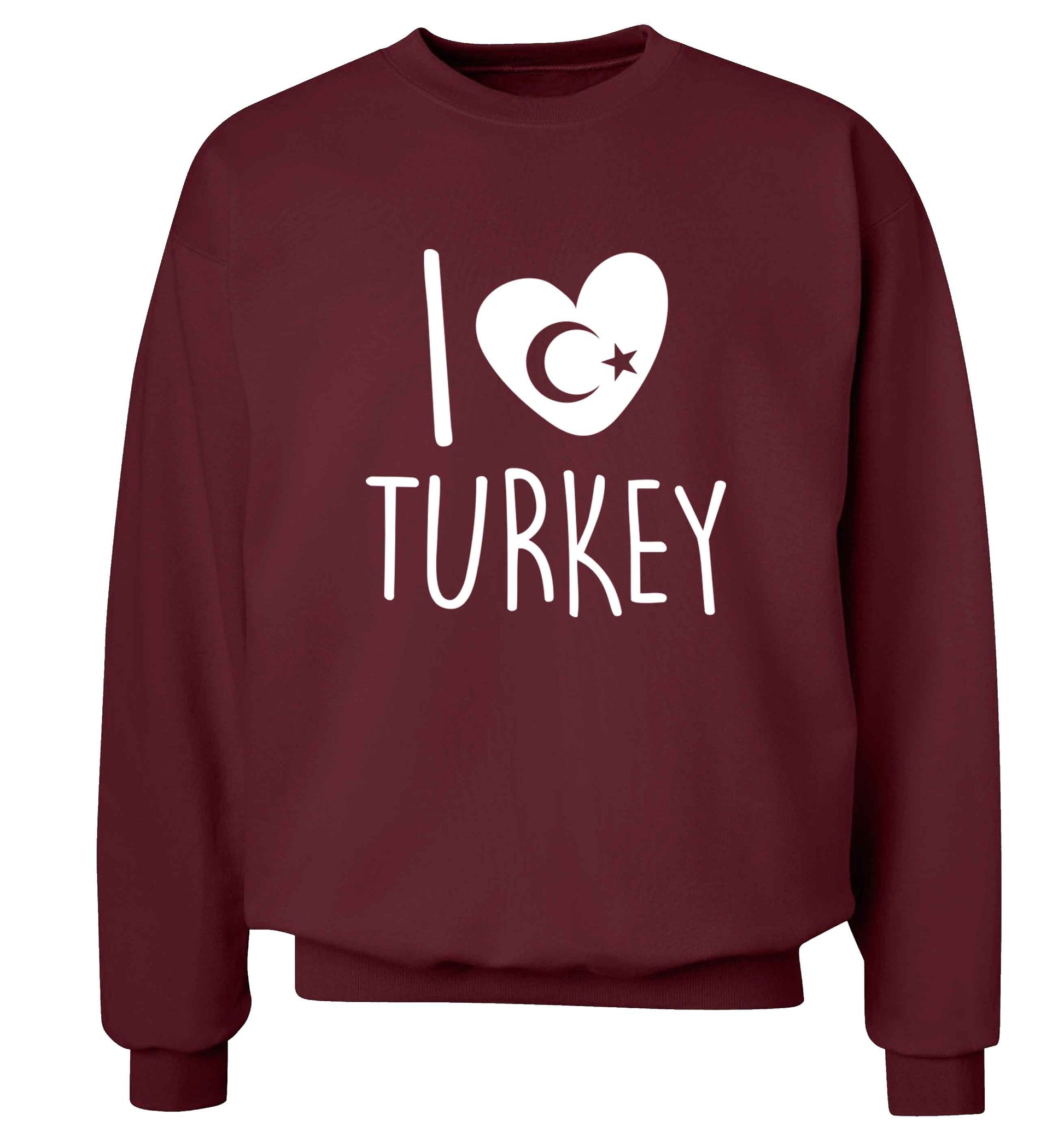 I love Turkey Adult's unisex maroon Sweater 2XL