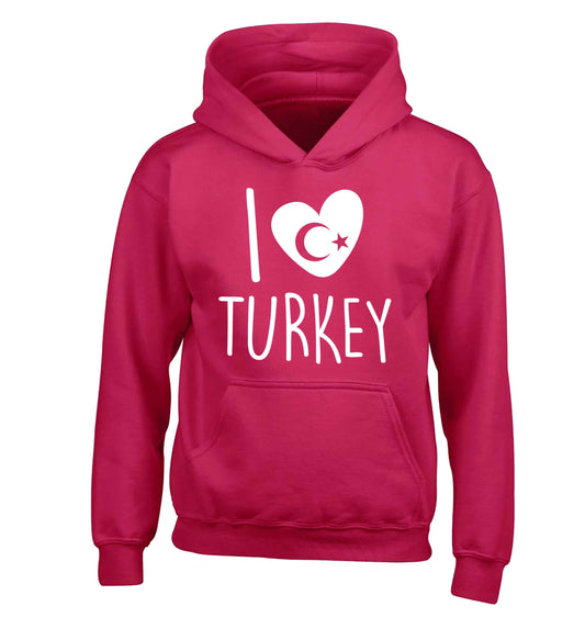 I love Turkey children's pink hoodie 12-13 Years