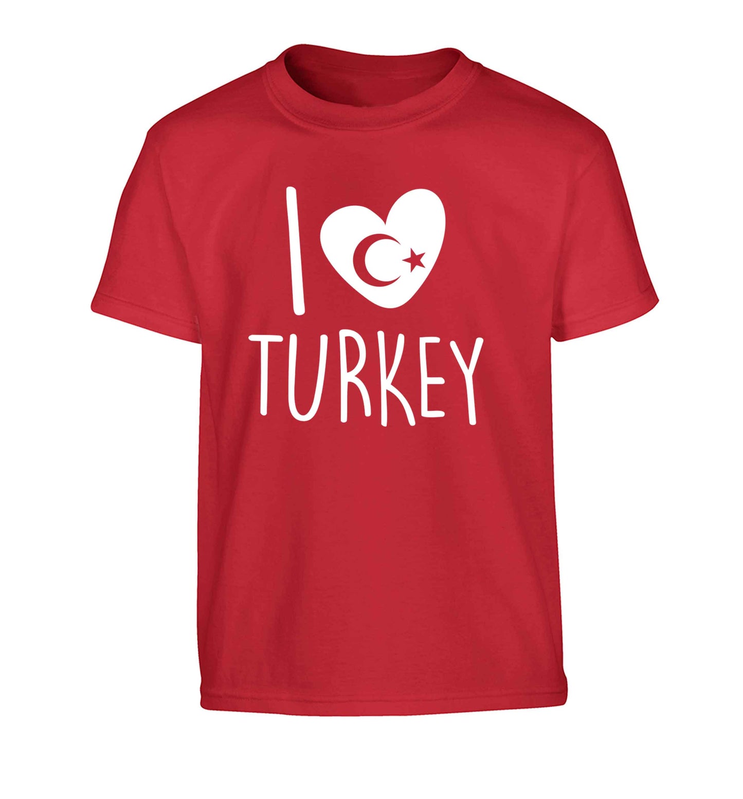 I love Turkey Children's red Tshirt 12-13 Years