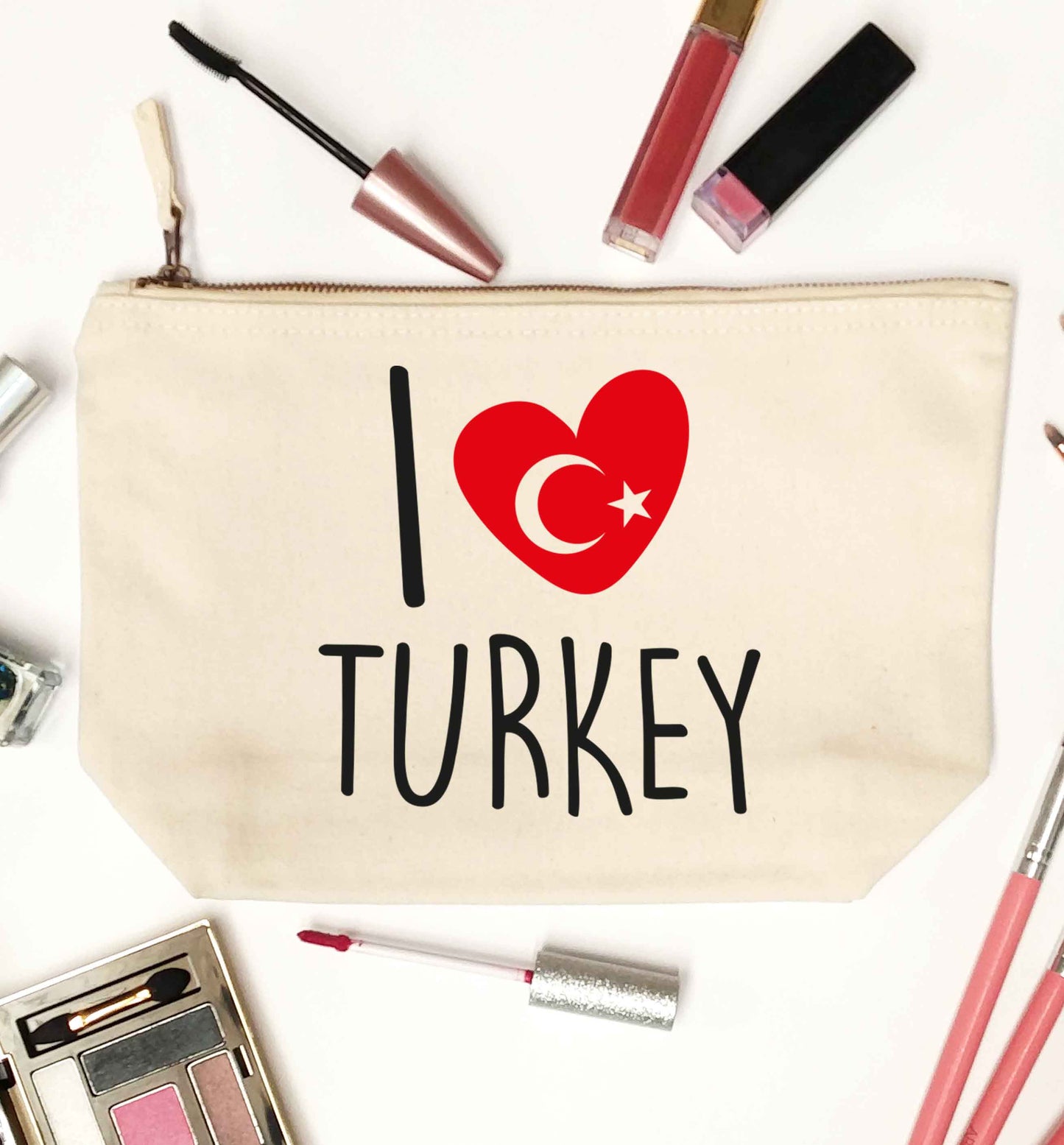 I love Turkey natural makeup bag