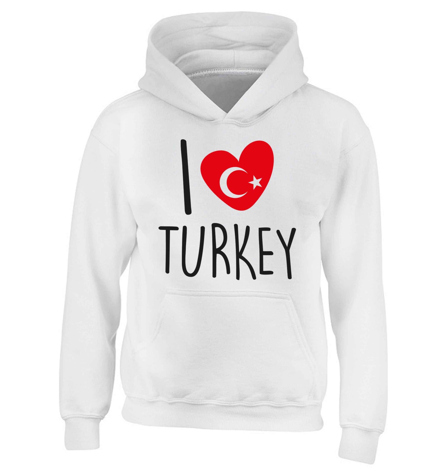 I love Turkey children's white hoodie 12-13 Years