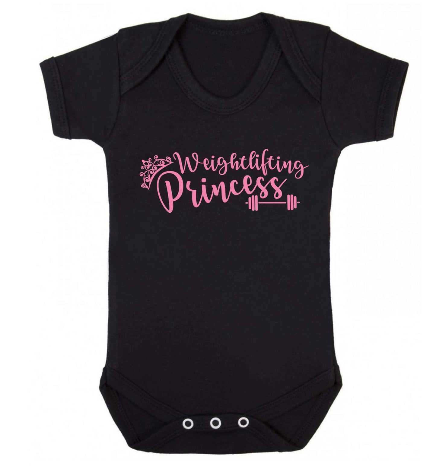 Weightlifting princess Baby Vest black 18-24 months
