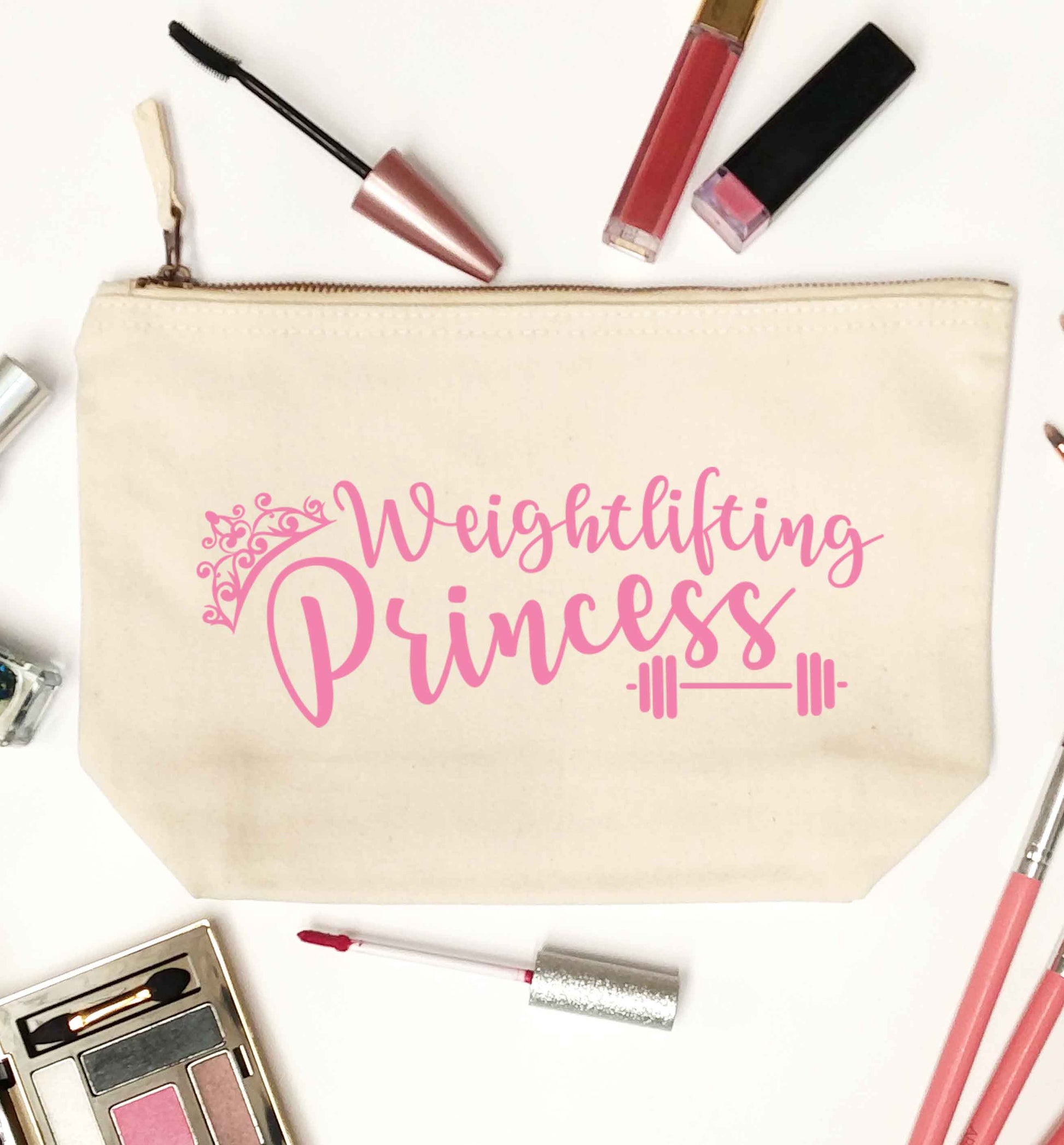 Weightlifting princess natural makeup bag