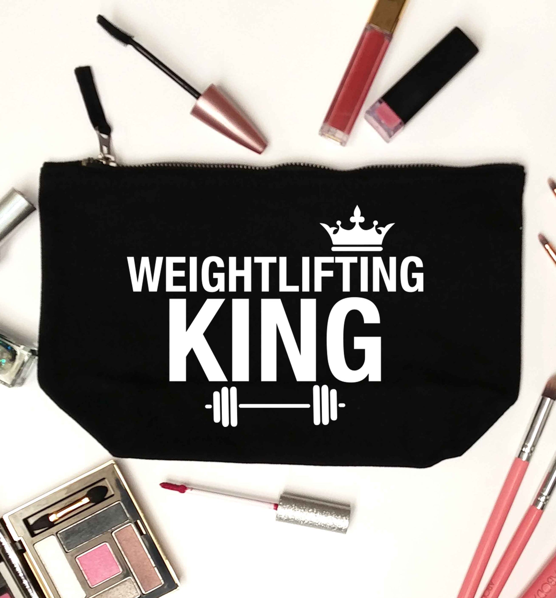Weightlifting king black makeup bag