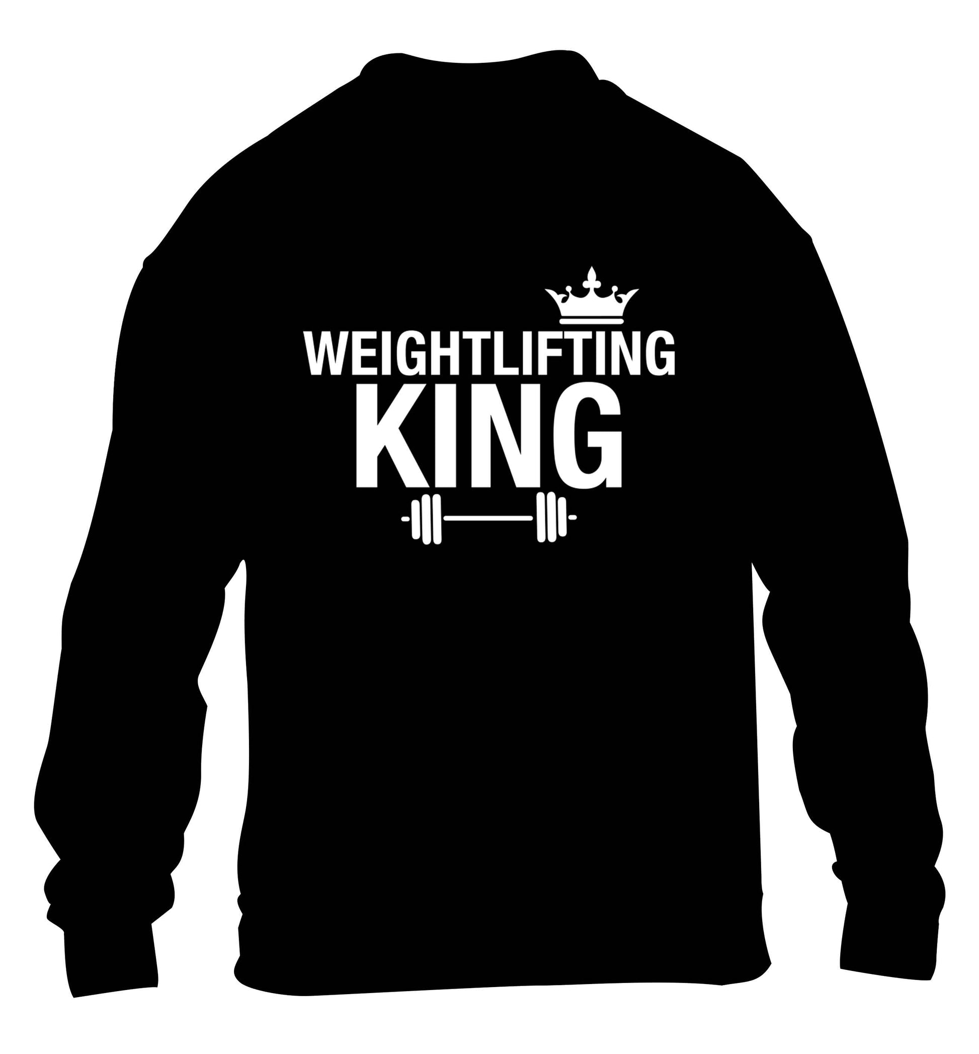 Weightlifting king children's black sweater 12-13 Years