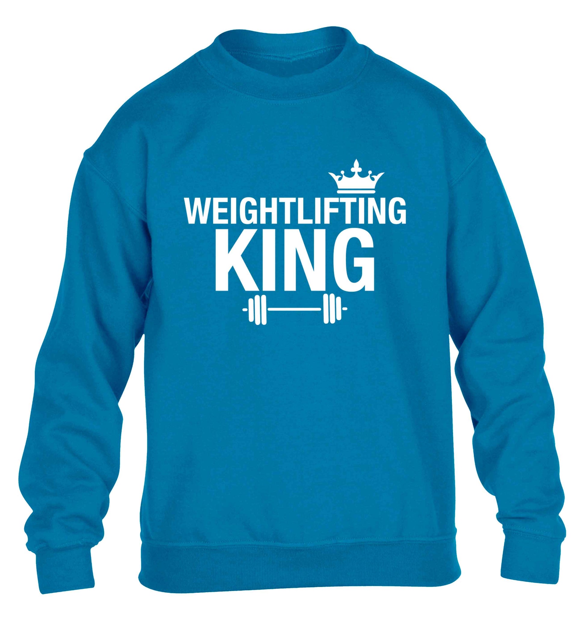 Weightlifting king children's blue sweater 12-13 Years