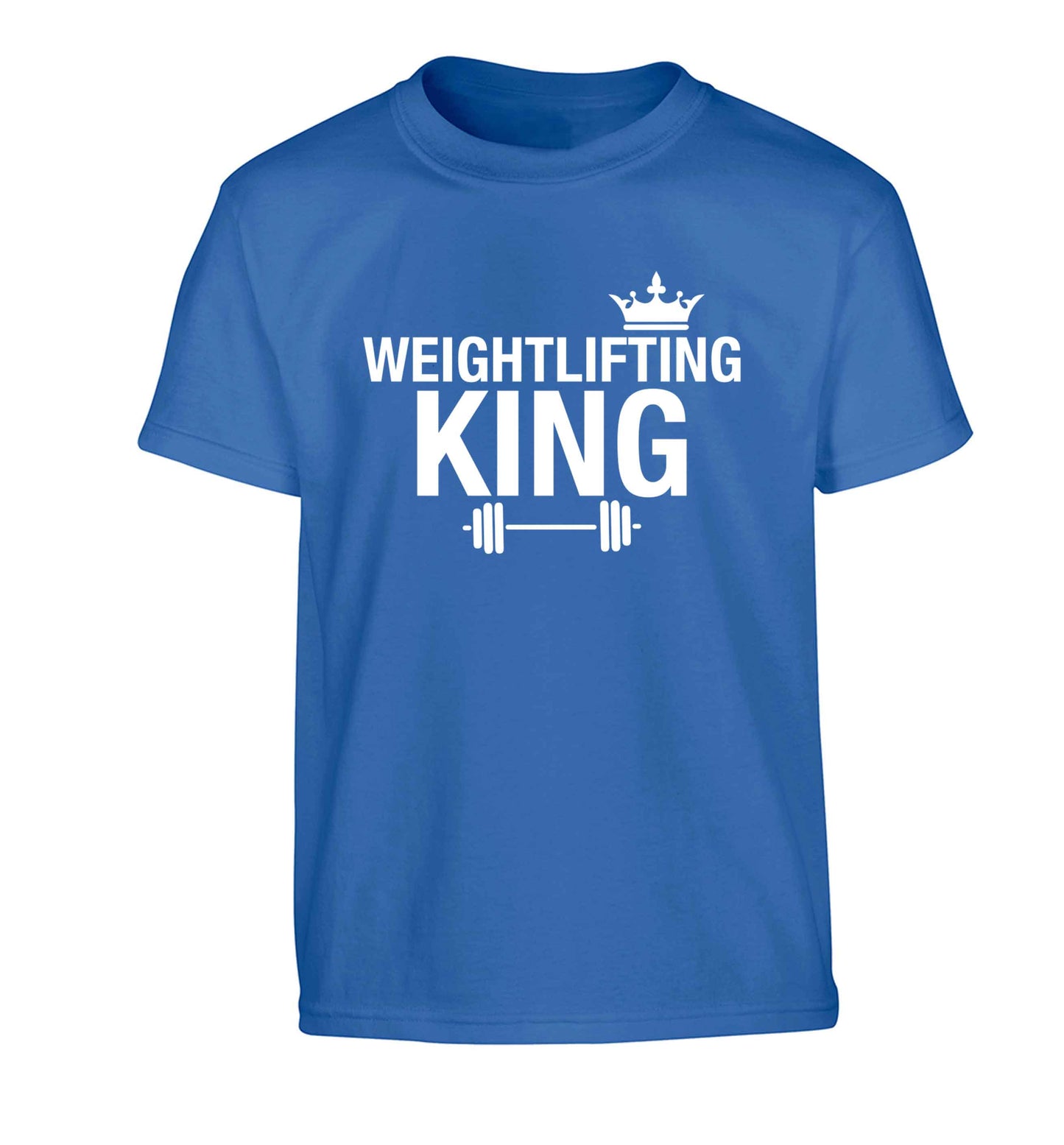 Weightlifting king Children's blue Tshirt 12-13 Years