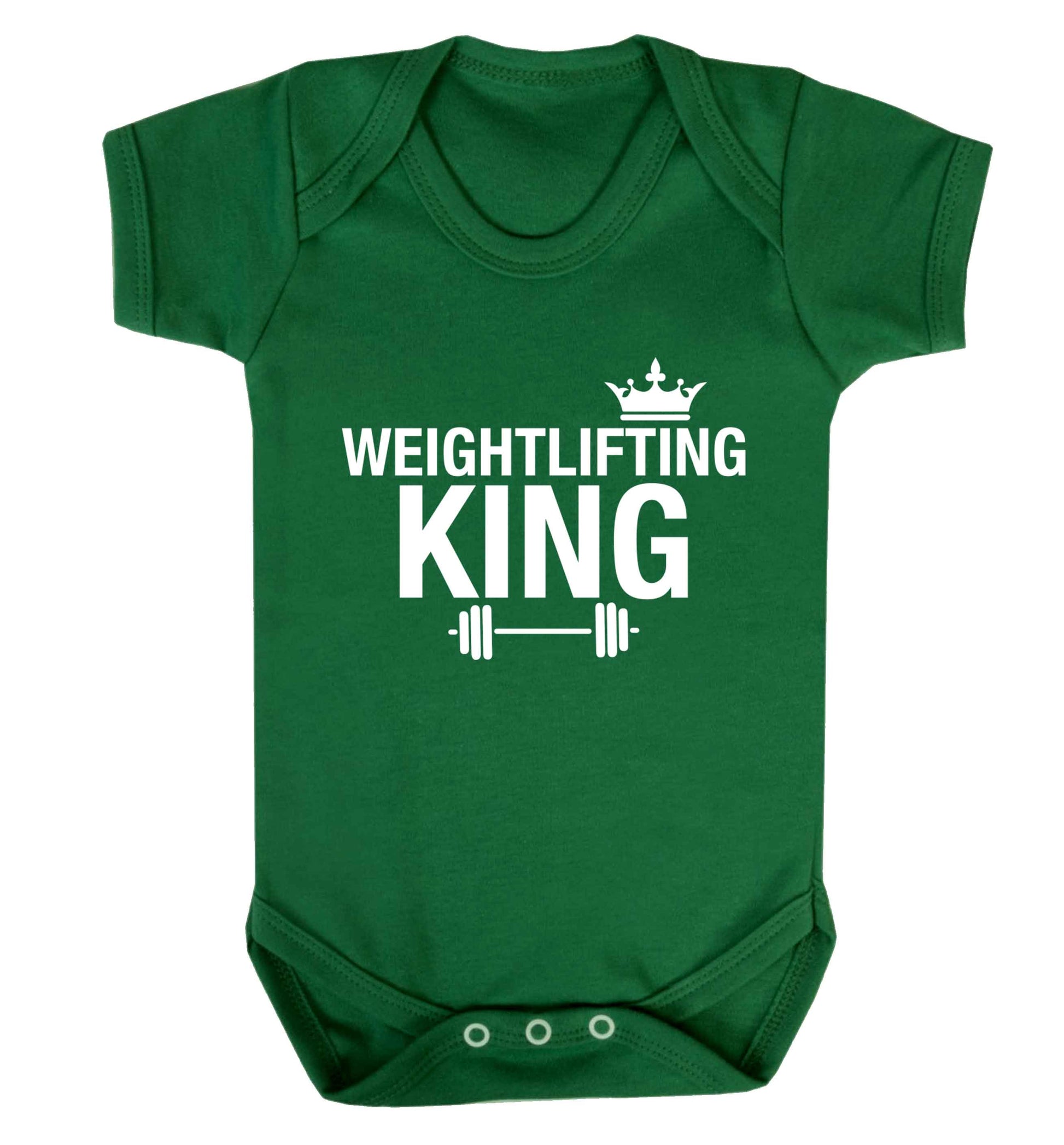 Weightlifting king Baby Vest green 18-24 months