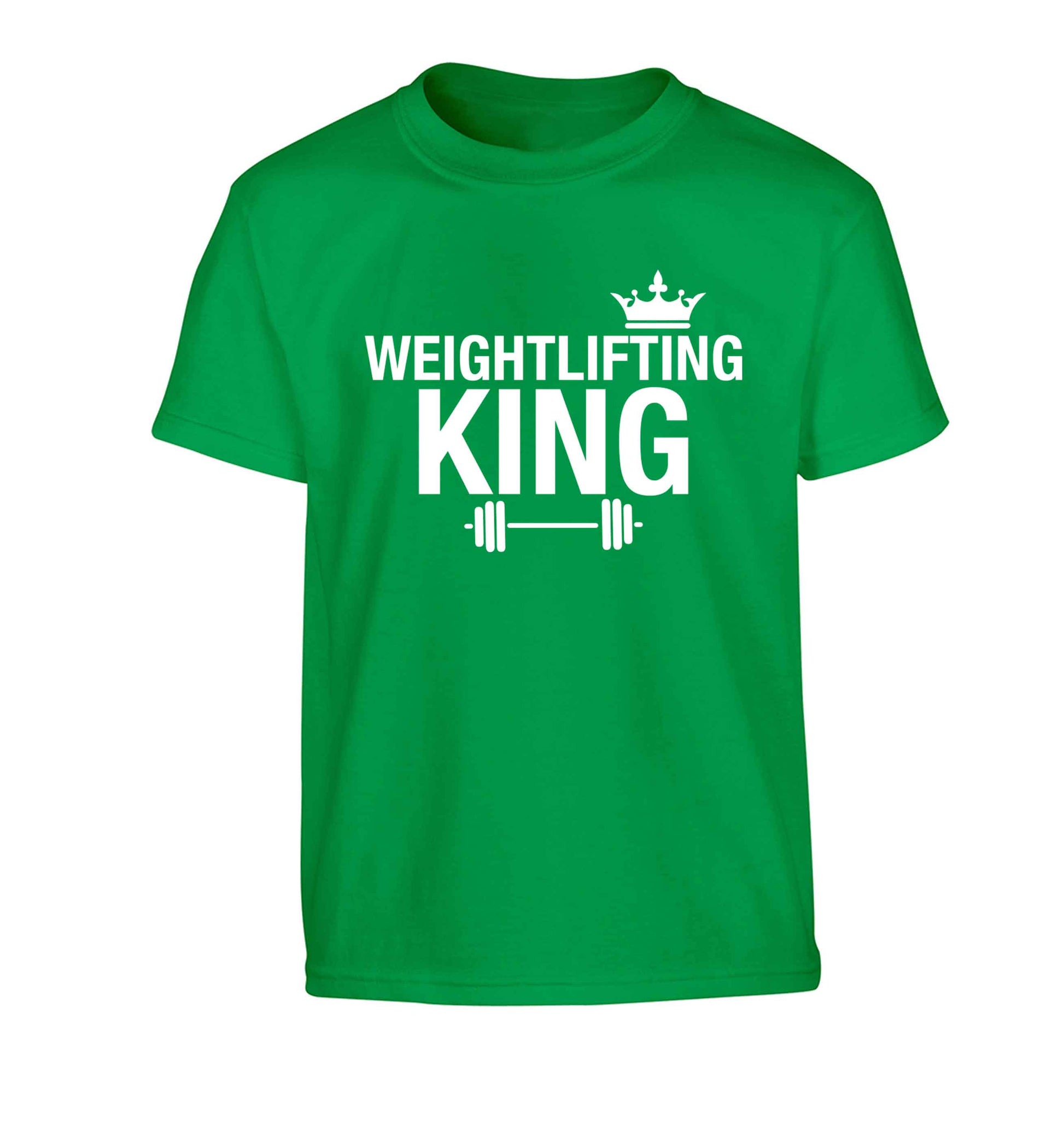 Weightlifting king Children's green Tshirt 12-13 Years