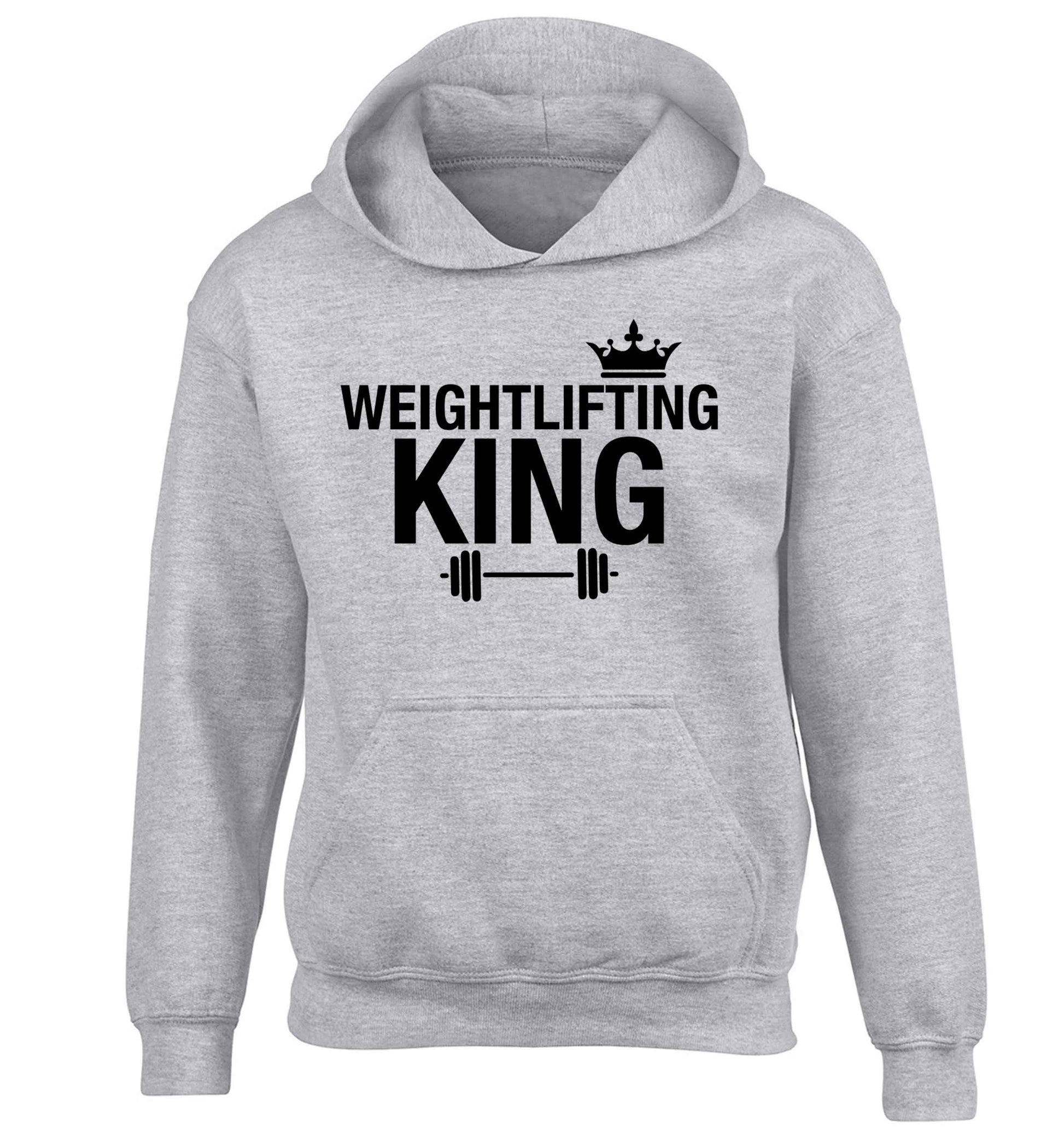 Weightlifting king children's grey hoodie 12-13 Years