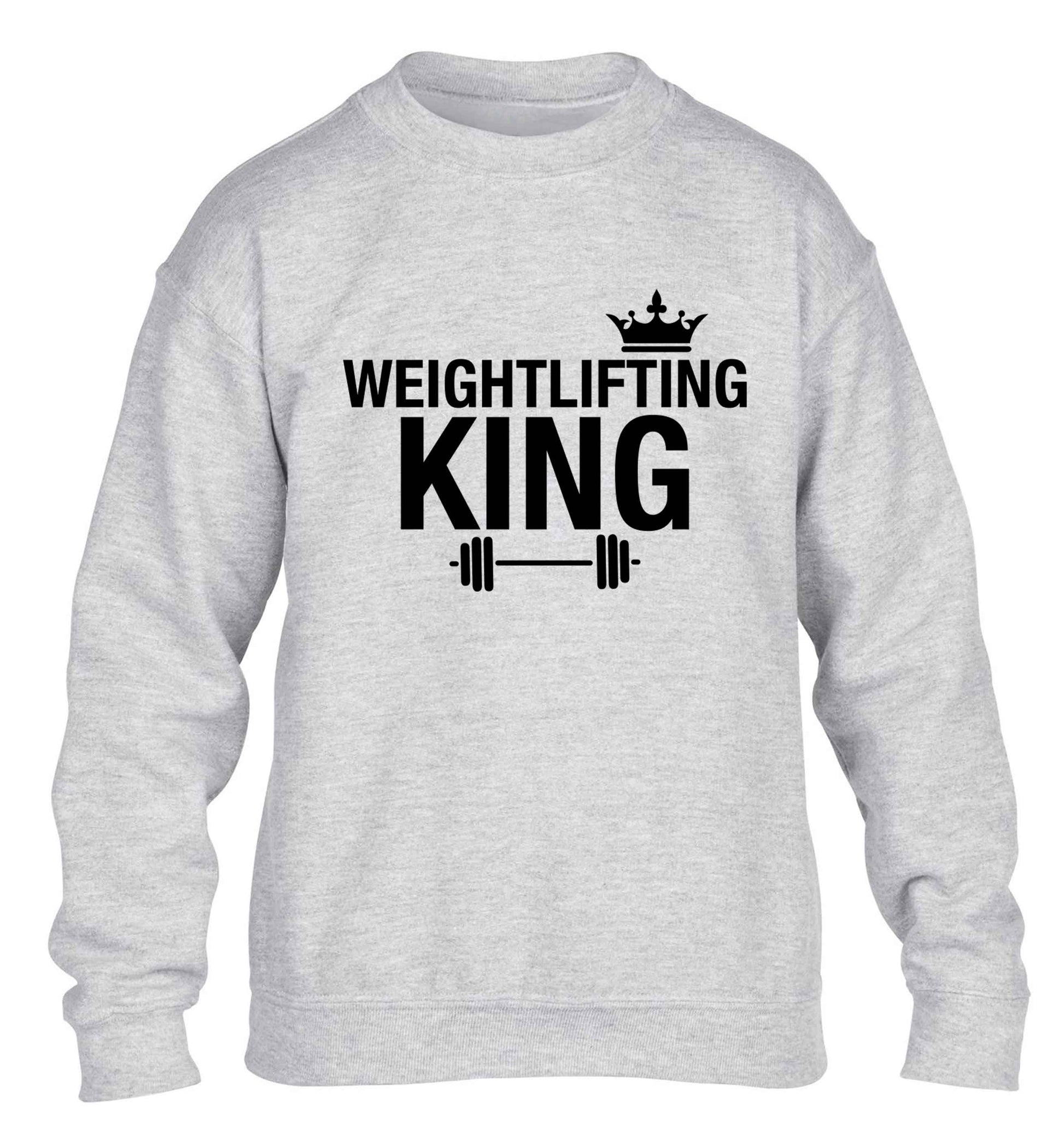 Weightlifting king children's grey sweater 12-13 Years