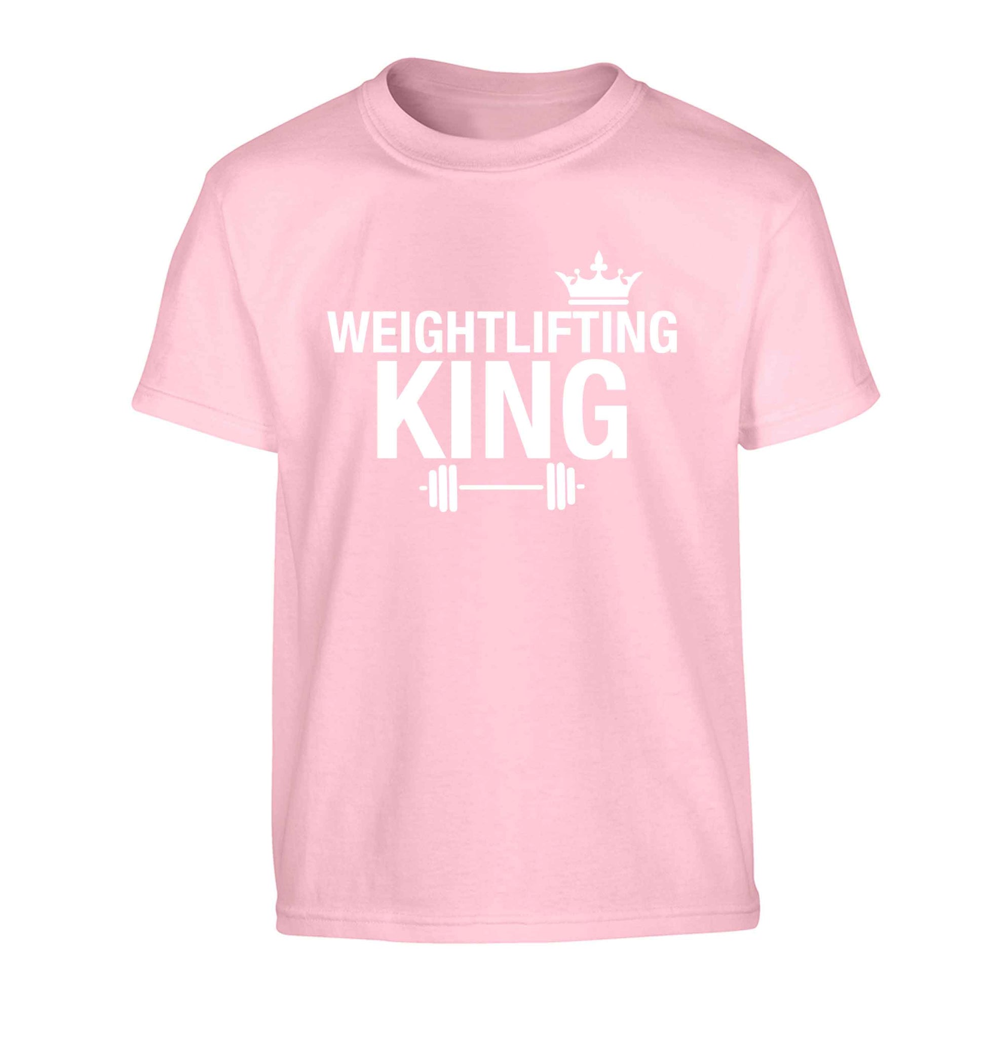 Weightlifting king Children's light pink Tshirt 12-13 Years