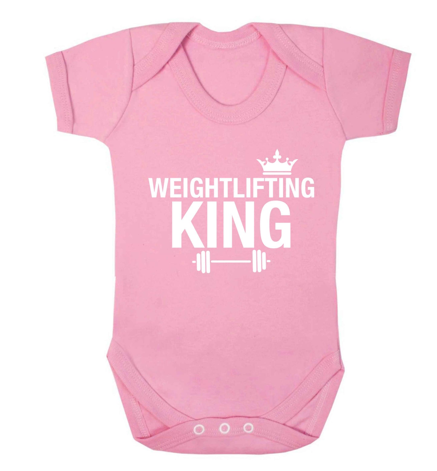 Weightlifting king Baby Vest pale pink 18-24 months
