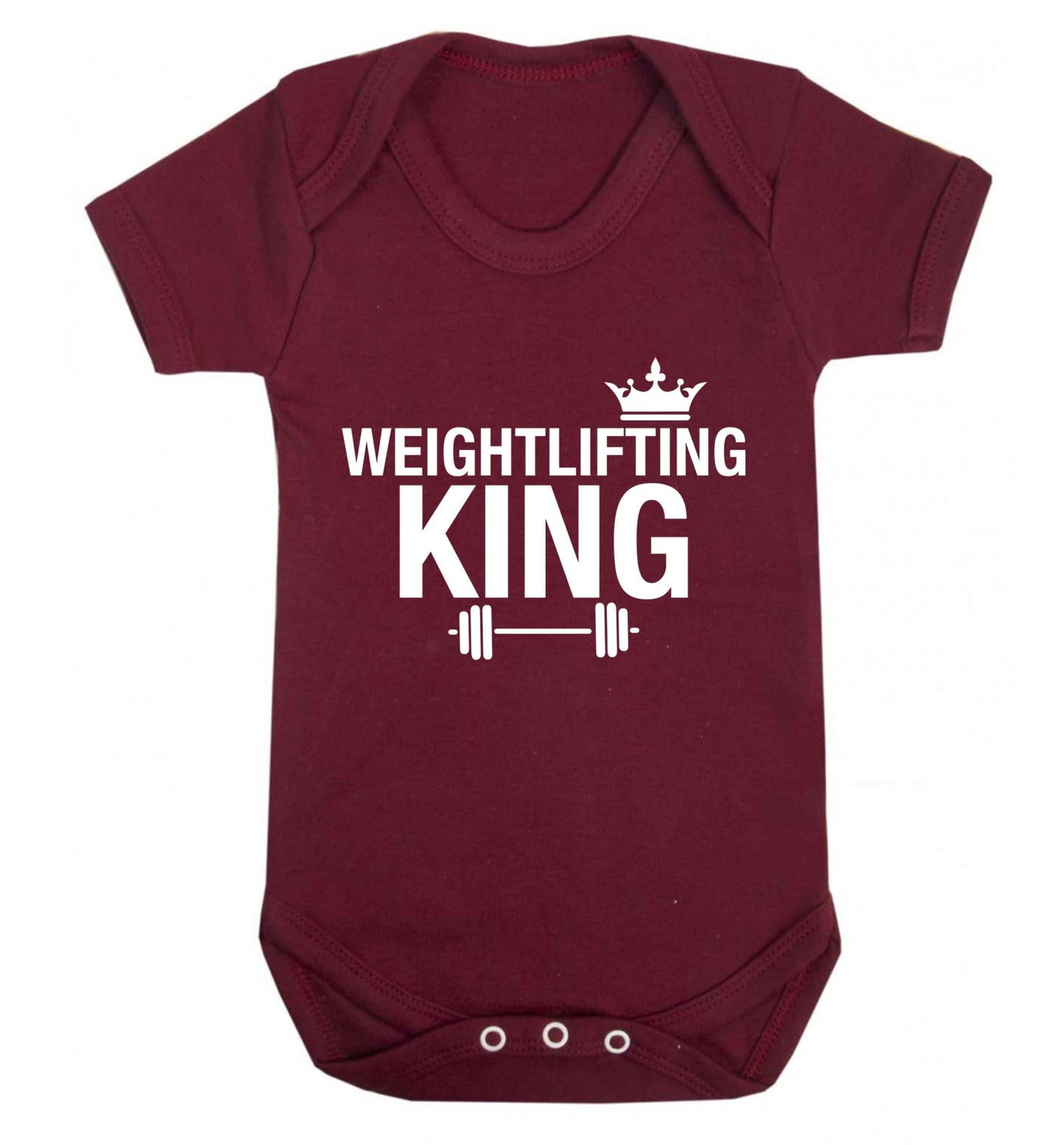 Weightlifting king Baby Vest maroon 18-24 months
