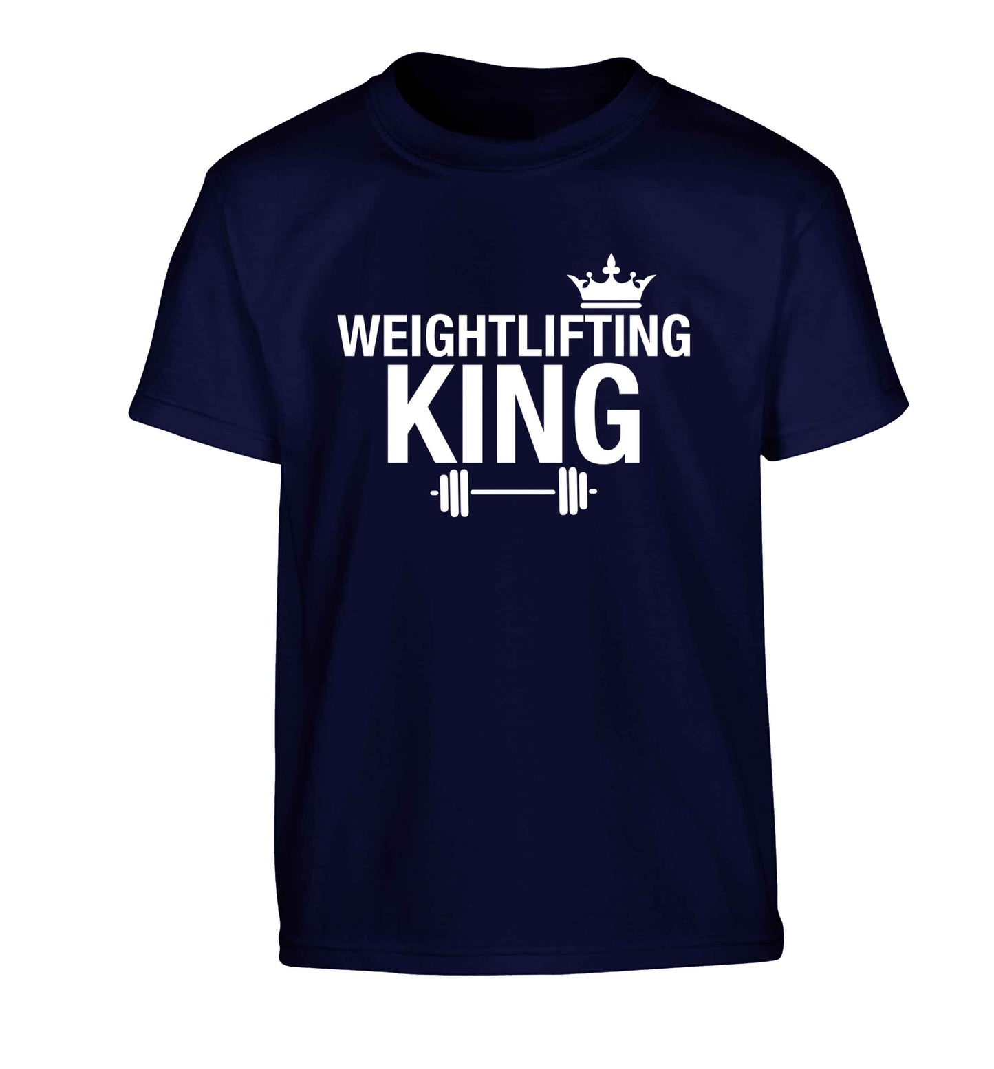 Weightlifting king Children's navy Tshirt 12-13 Years