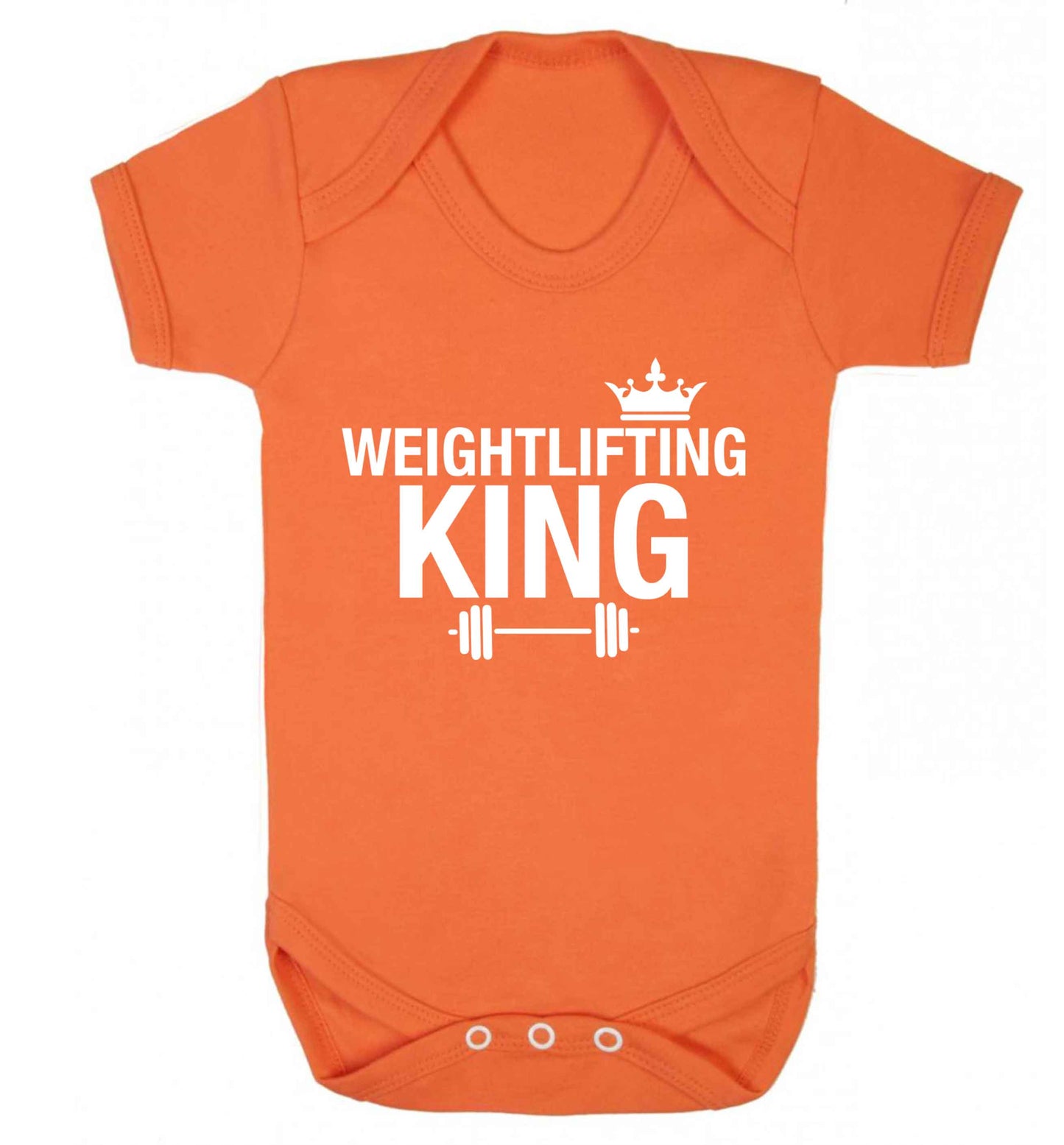 Weightlifting king Baby Vest orange 18-24 months
