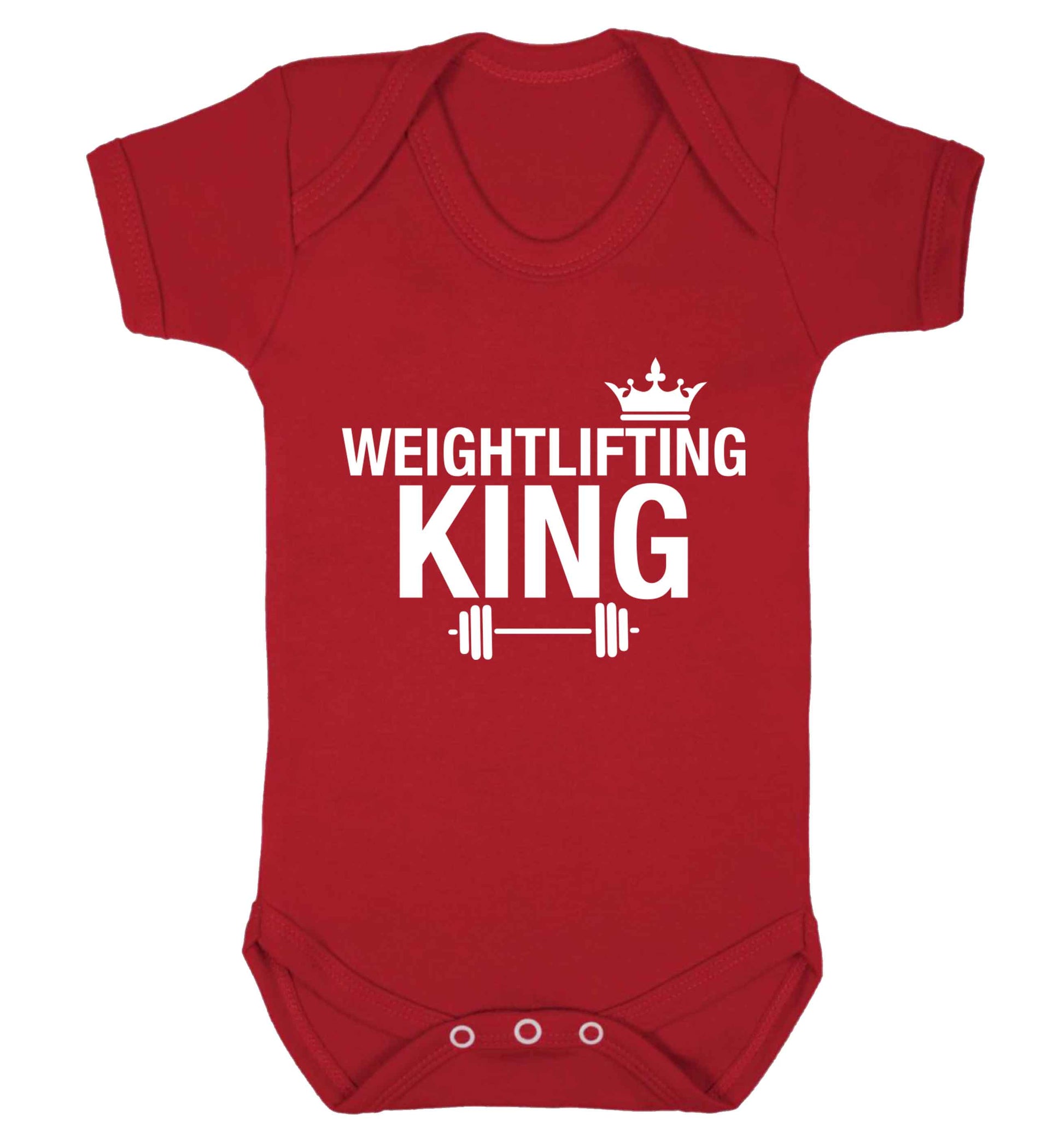 Weightlifting king Baby Vest red 18-24 months