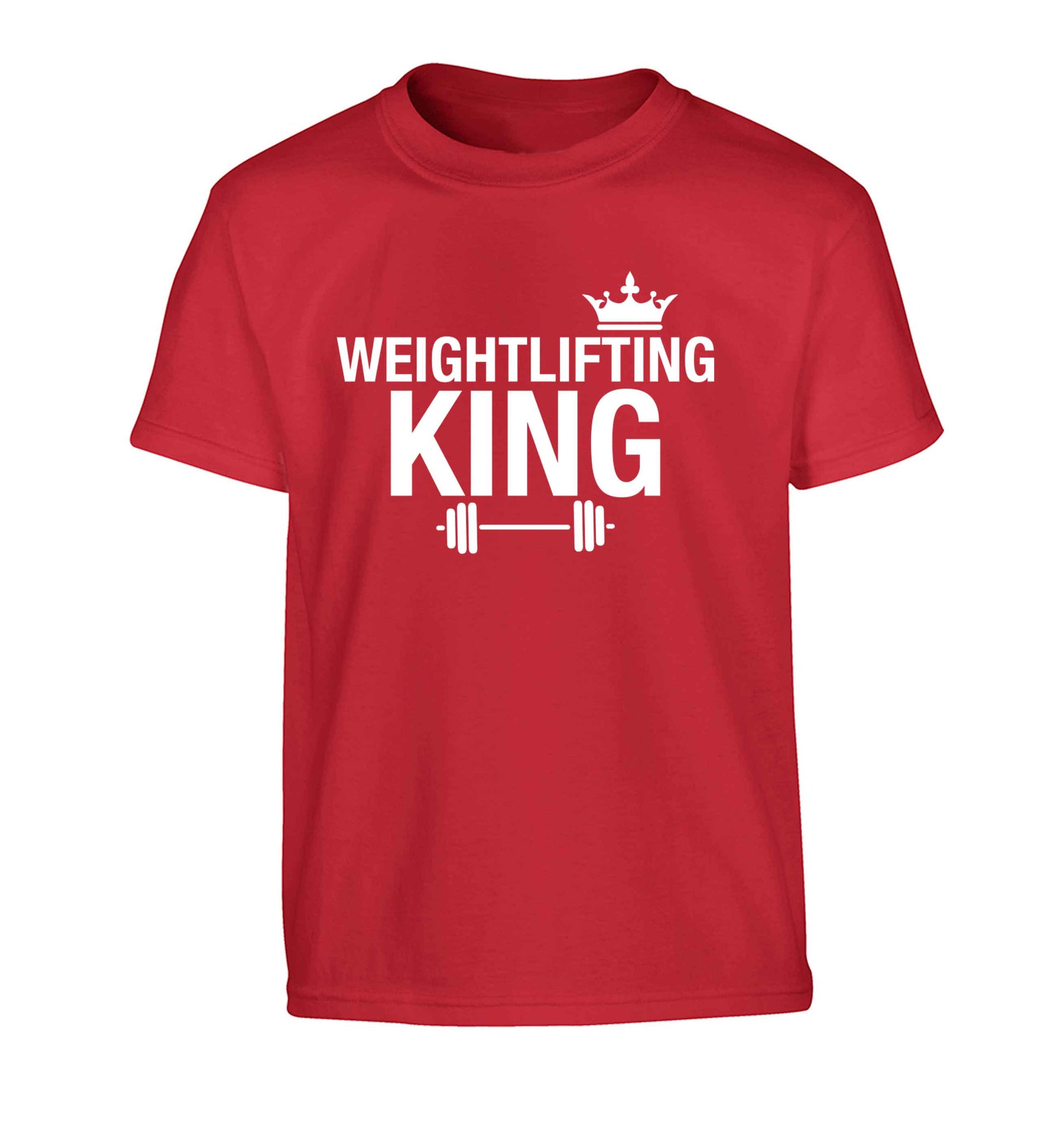 Weightlifting king Children's red Tshirt 12-13 Years