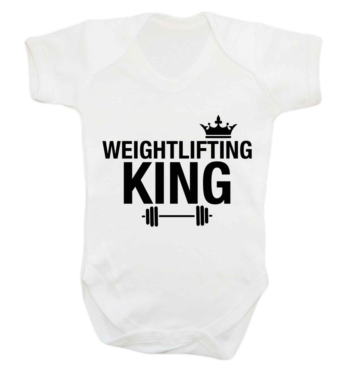 Weightlifting king Baby Vest white 18-24 months