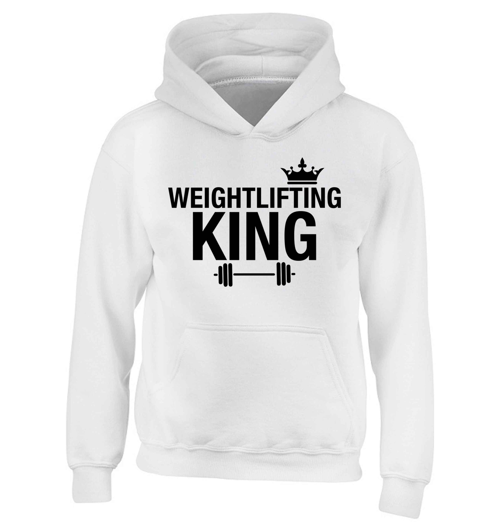 Weightlifting king children's white hoodie 12-13 Years