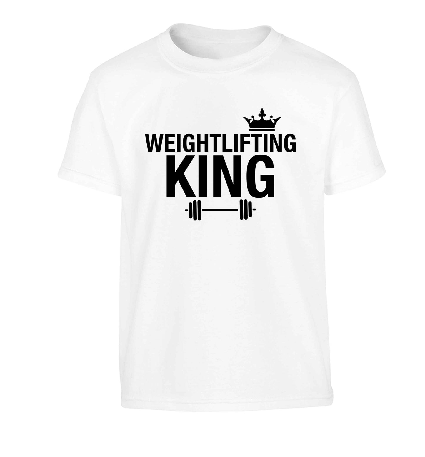 Weightlifting king Children's white Tshirt 12-13 Years