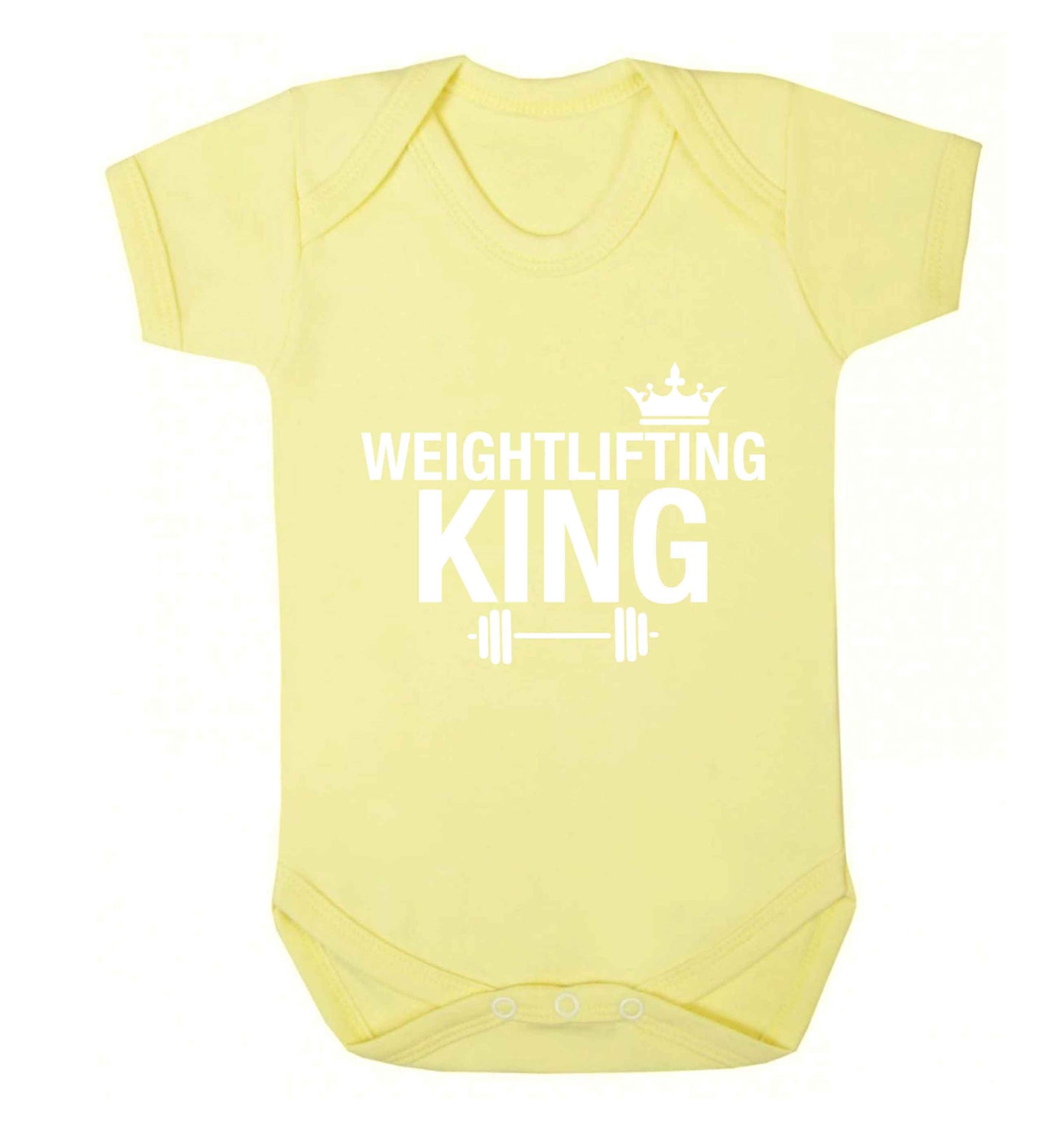 Weightlifting king Baby Vest pale yellow 18-24 months