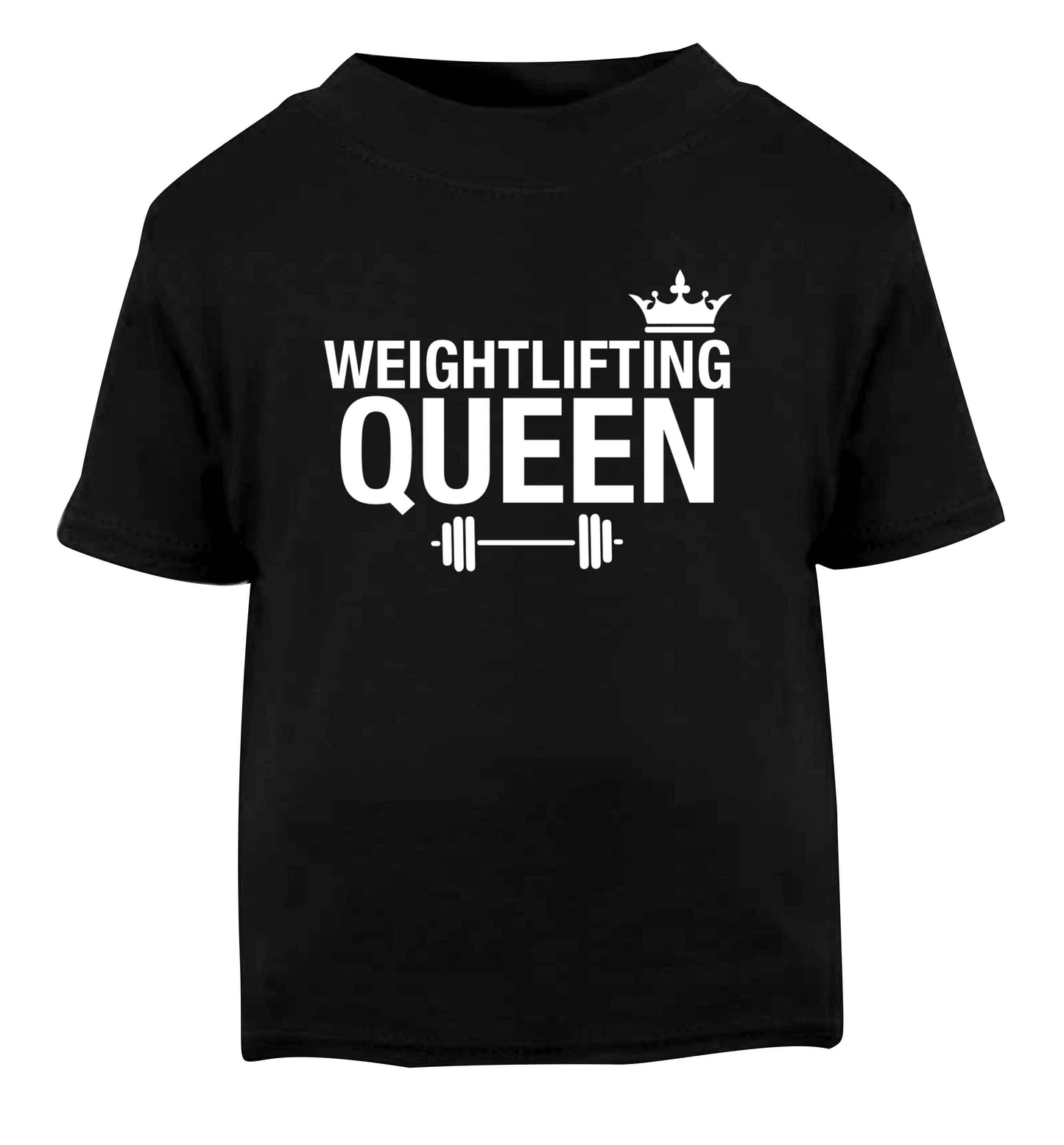 Weightlifting Queen Black Baby Toddler Tshirt 2 years
