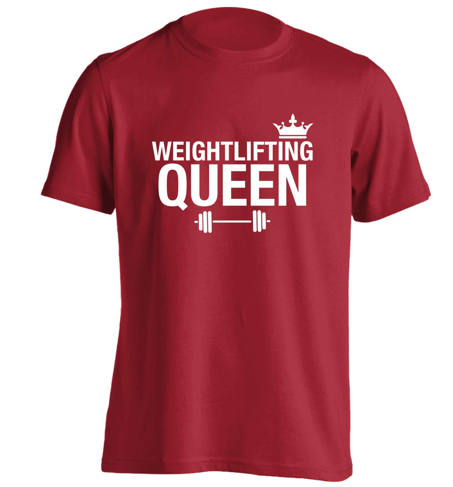 Weightlifting Queen adults unisex red Tshirt 2XL