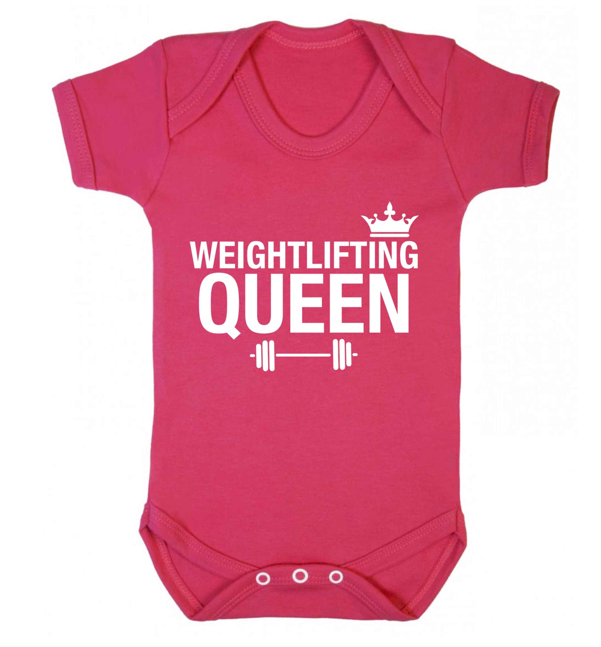 Weightlifting Queen Baby Vest dark pink 18-24 months