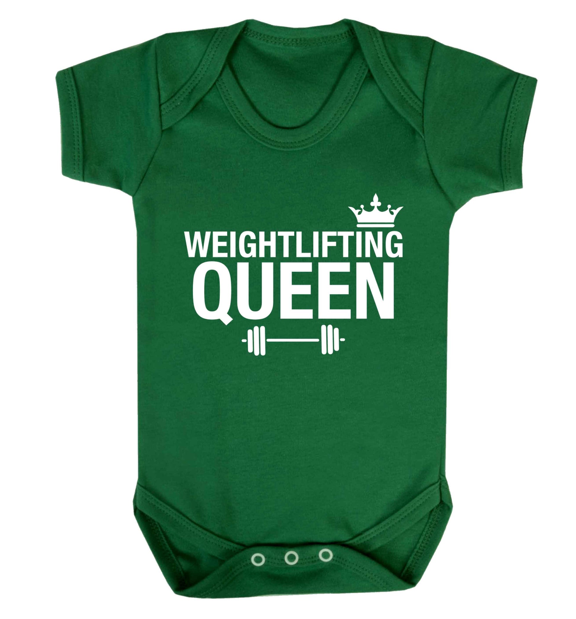 Weightlifting Queen Baby Vest green 18-24 months