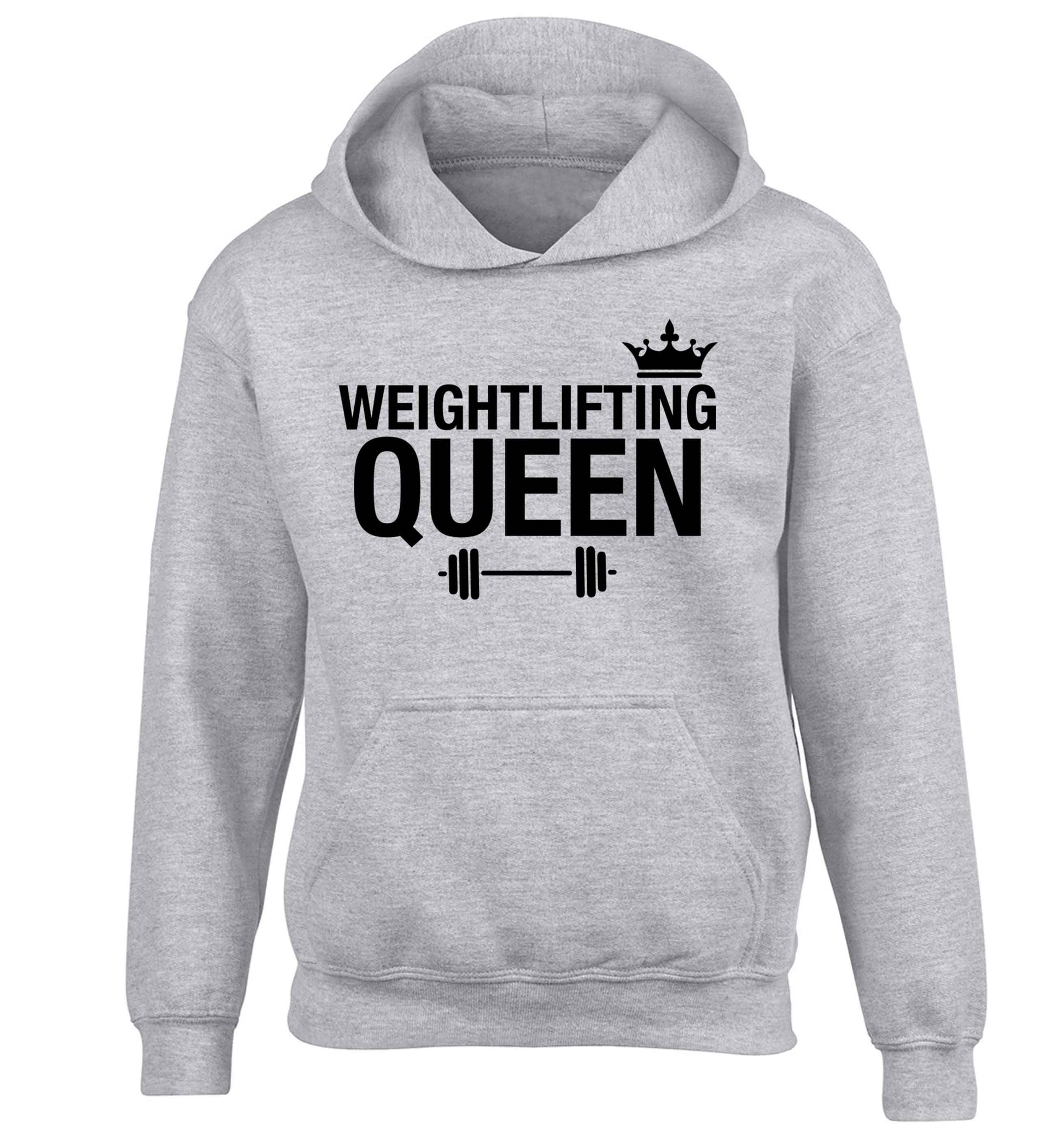 Weightlifting Queen children's grey hoodie 12-13 Years
