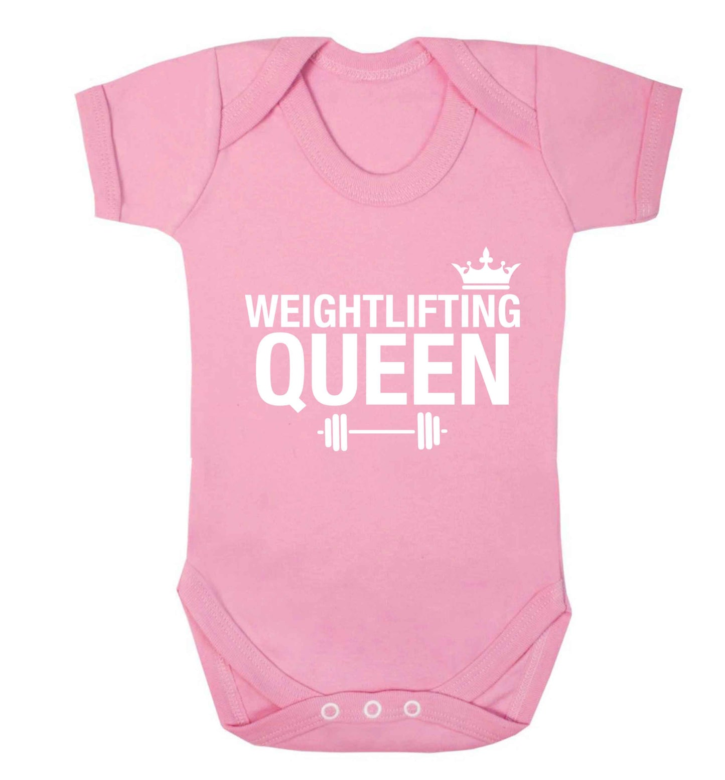 Weightlifting Queen Baby Vest pale pink 18-24 months