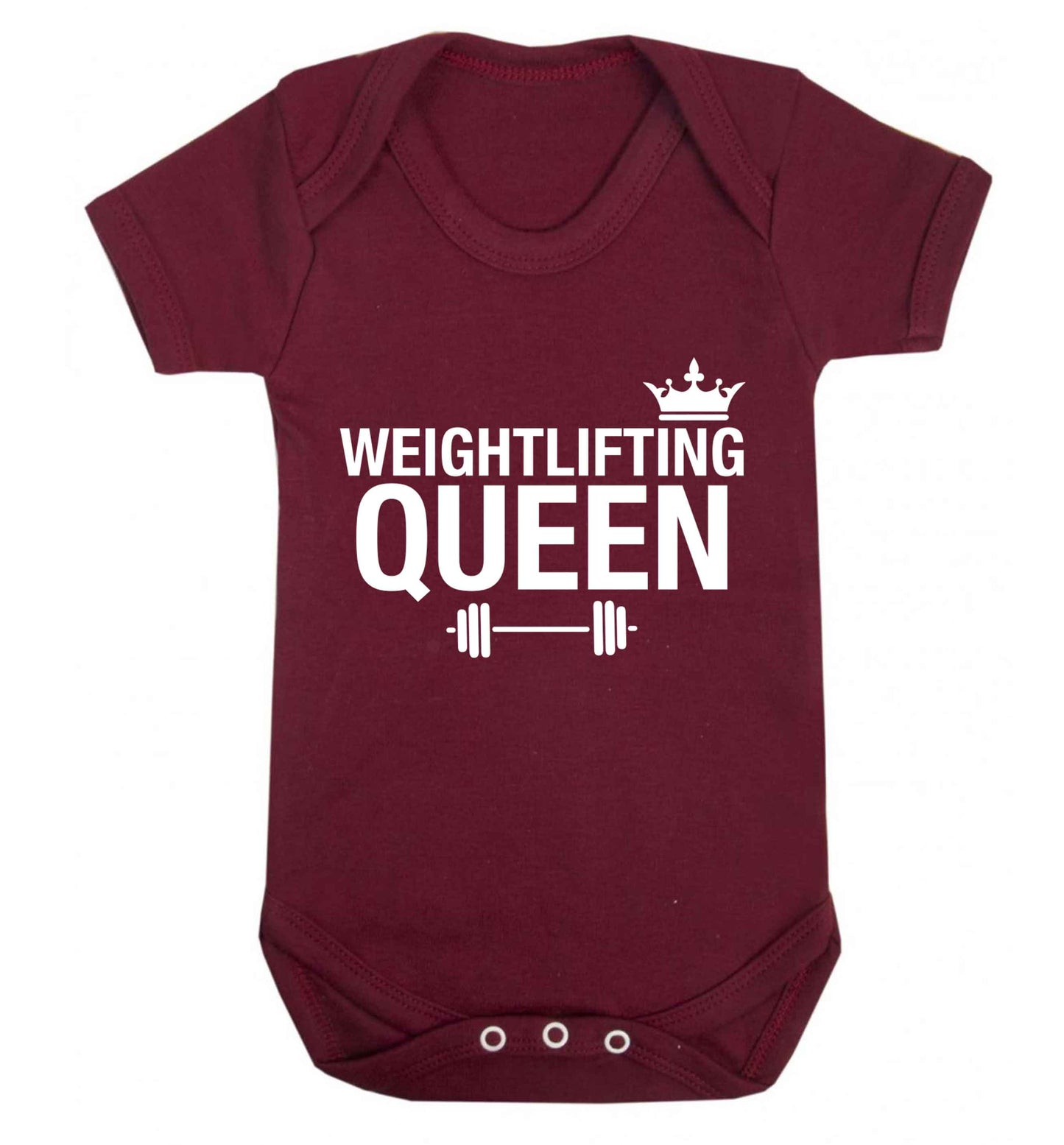 Weightlifting Queen Baby Vest maroon 18-24 months
