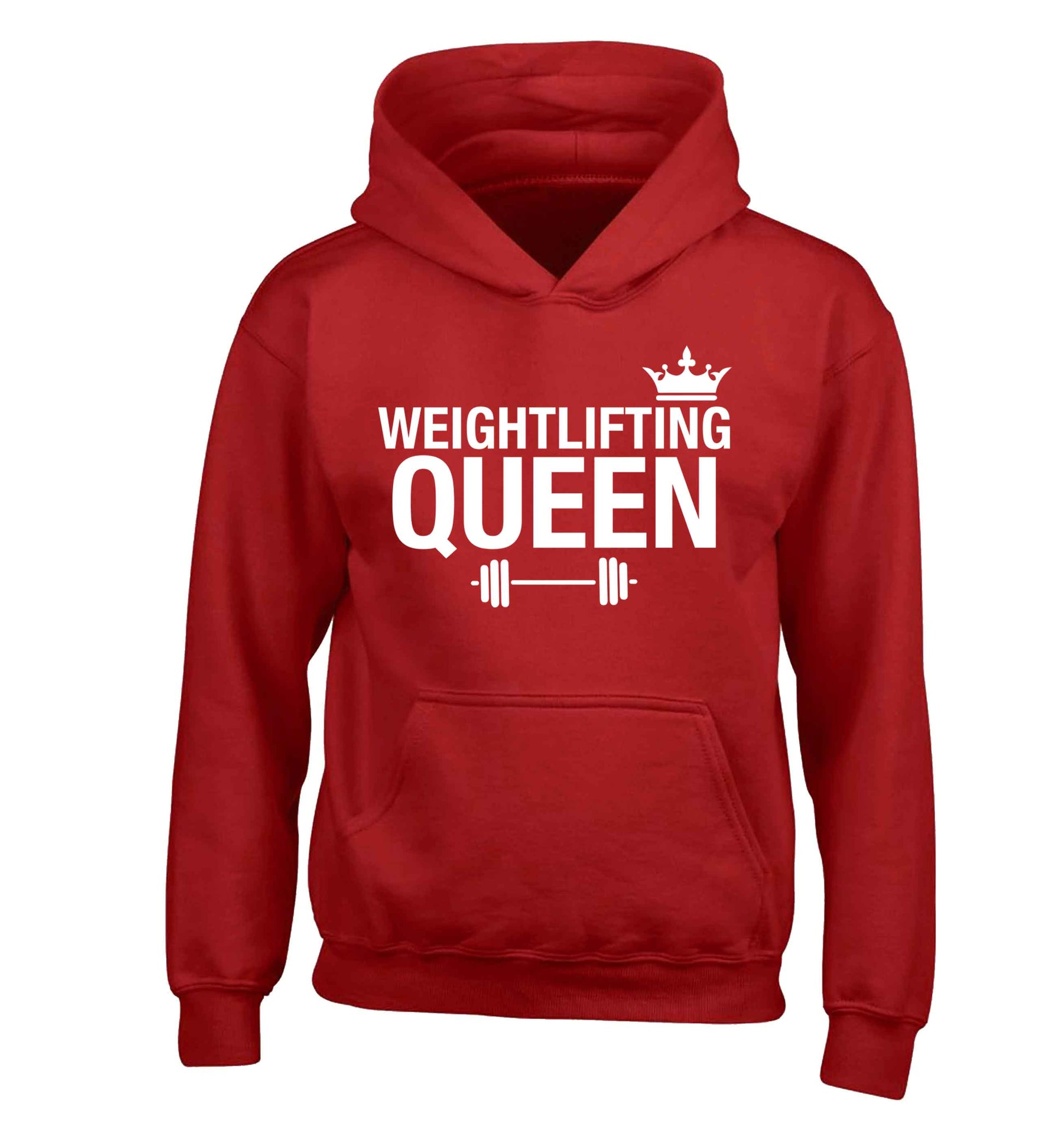 Weightlifting Queen children's red hoodie 12-13 Years