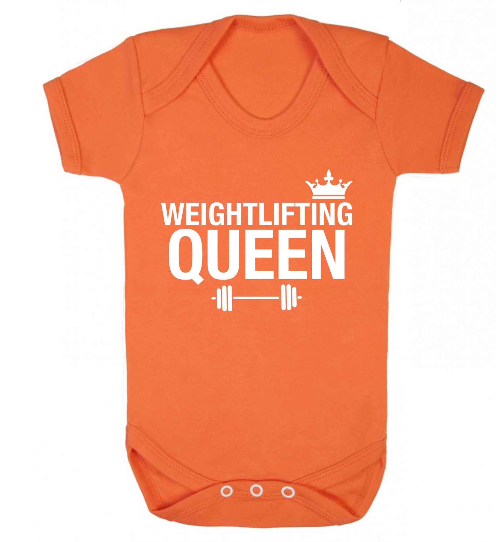 Weightlifting Queen Baby Vest orange 18-24 months