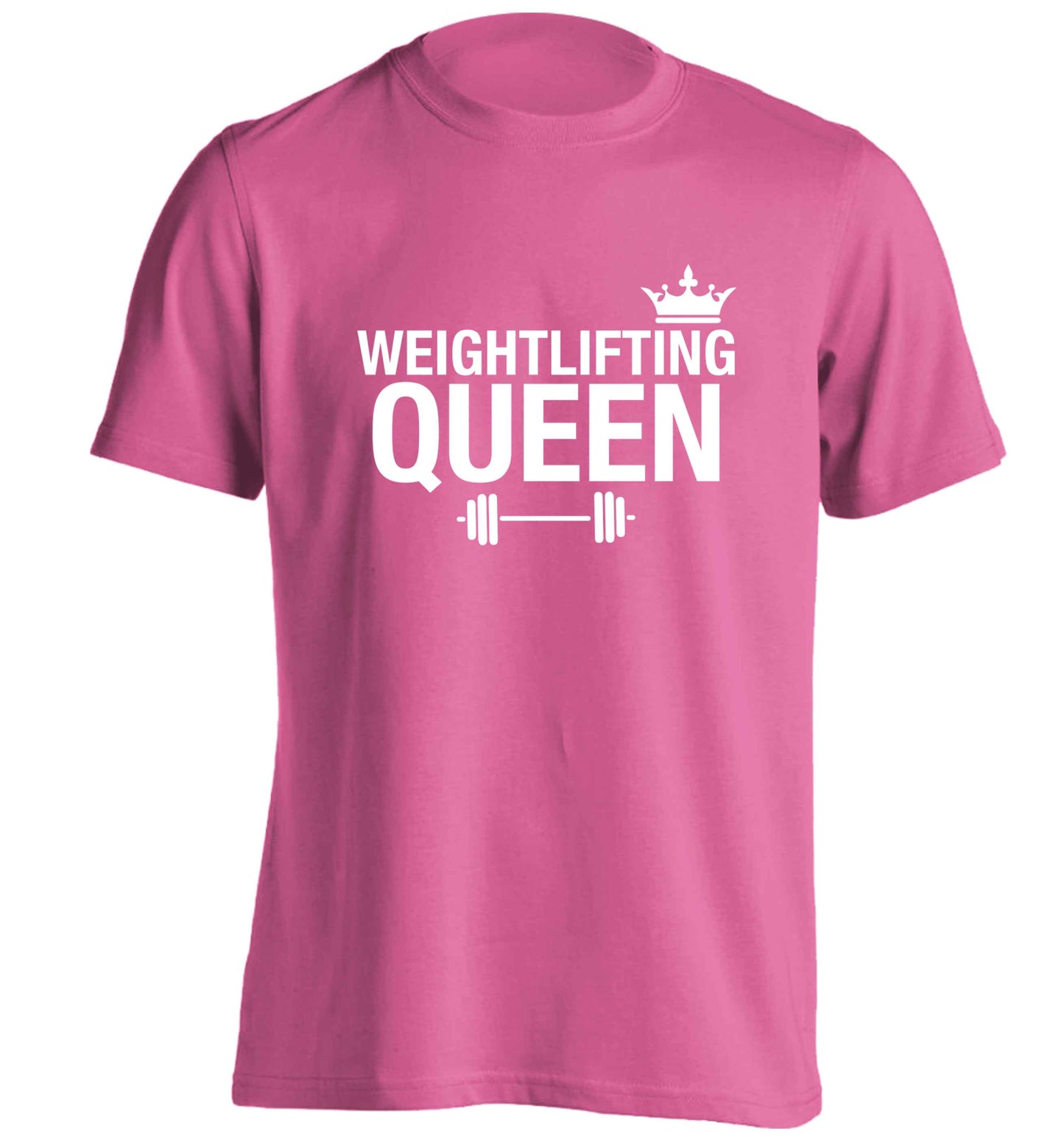 Weightlifting Queen adults unisex pink Tshirt 2XL