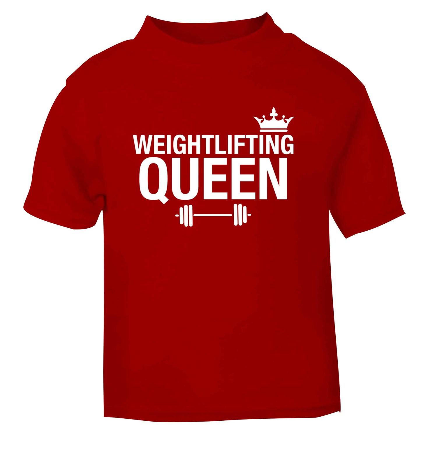 Weightlifting Queen red Baby Toddler Tshirt 2 Years
