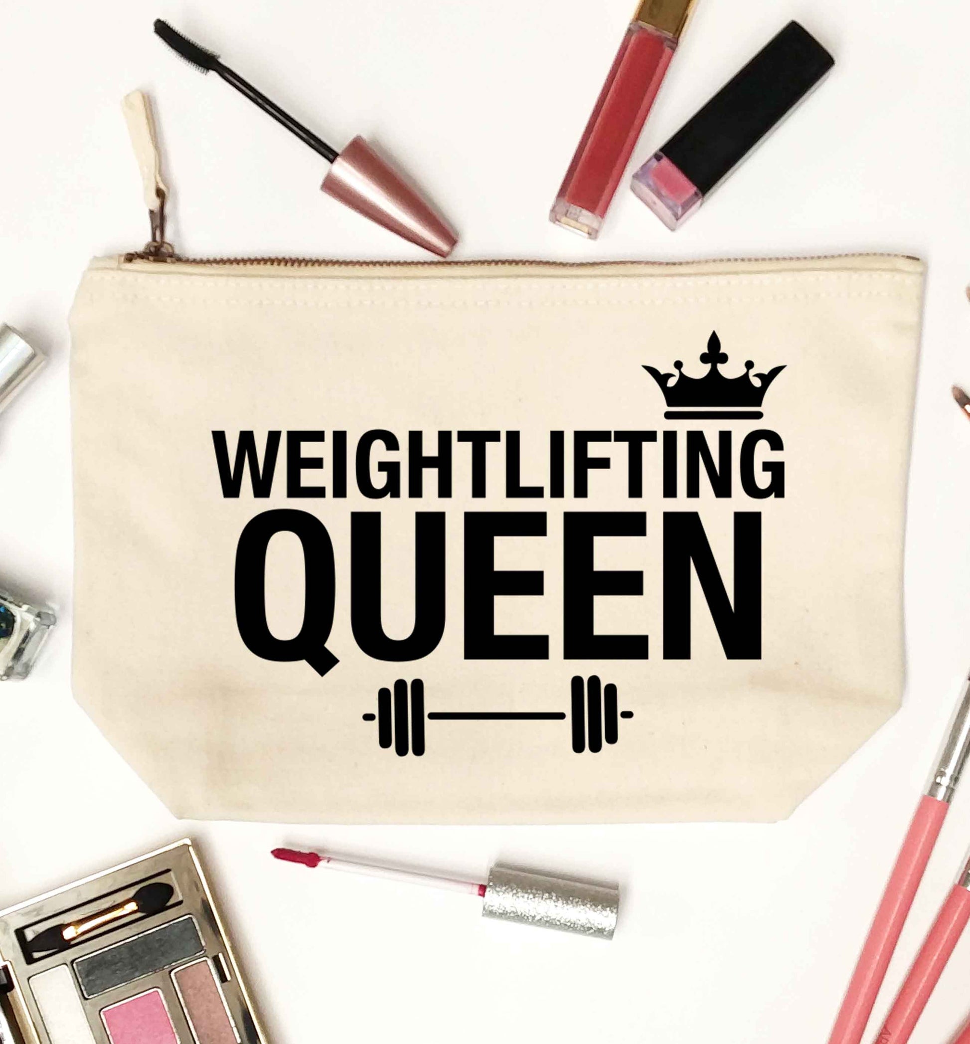 Weightlifting Queen natural makeup bag