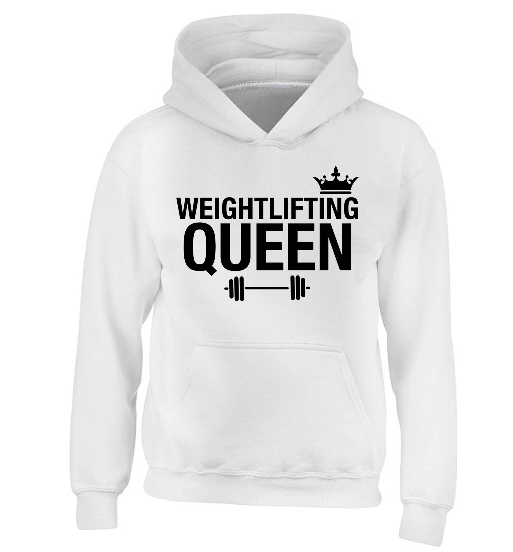 Weightlifting Queen children's white hoodie 12-13 Years