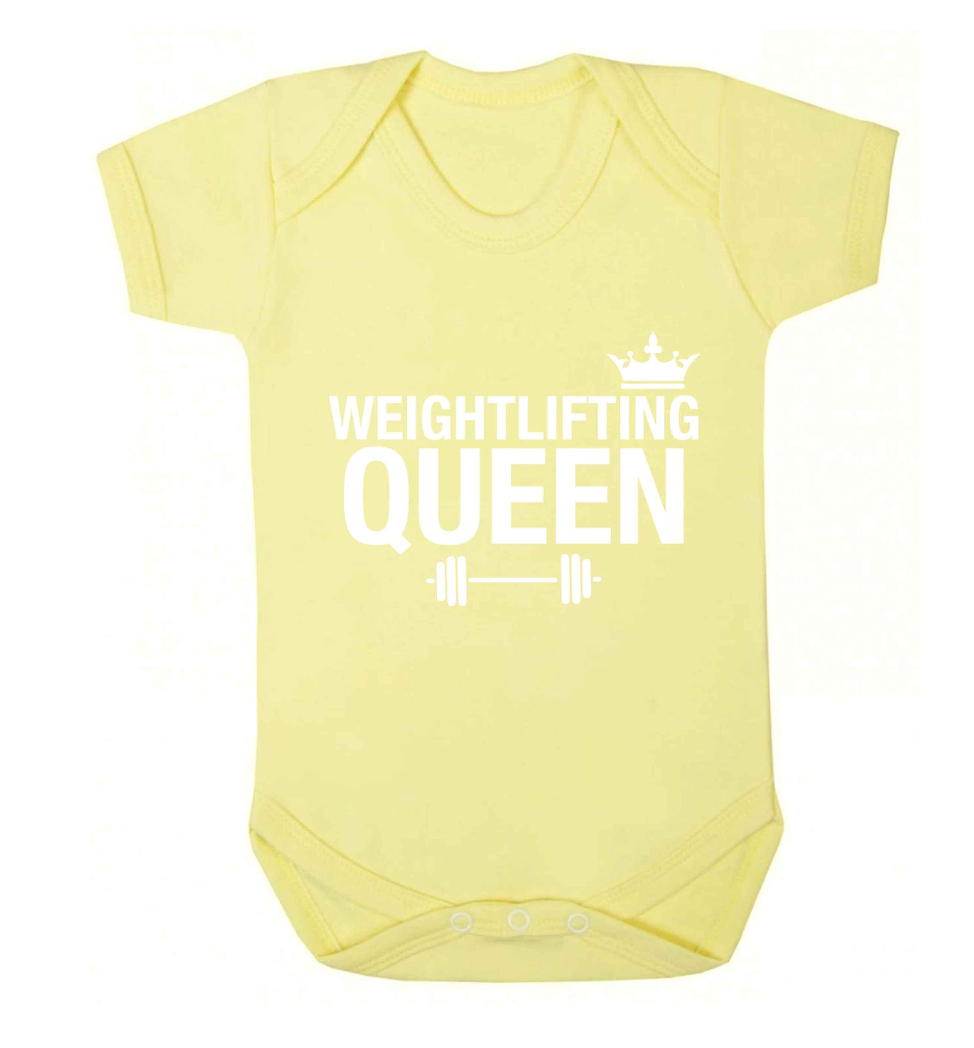 Weightlifting Queen Baby Vest pale yellow 18-24 months