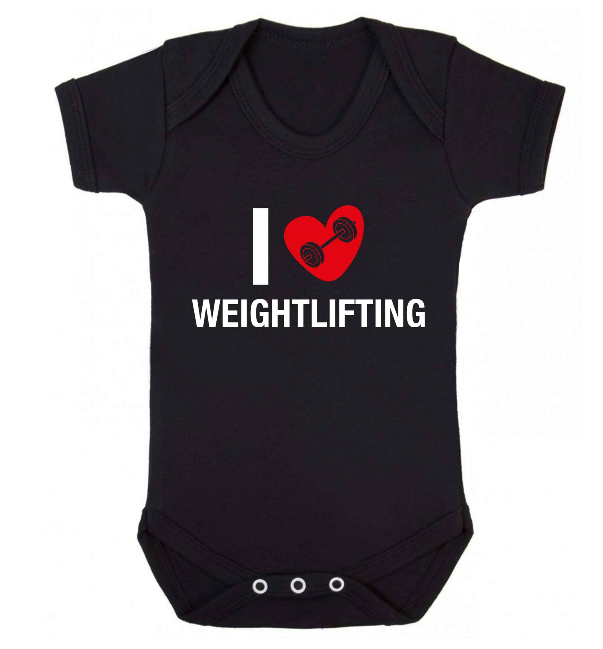 I love weightlifting Baby Vest black 18-24 months