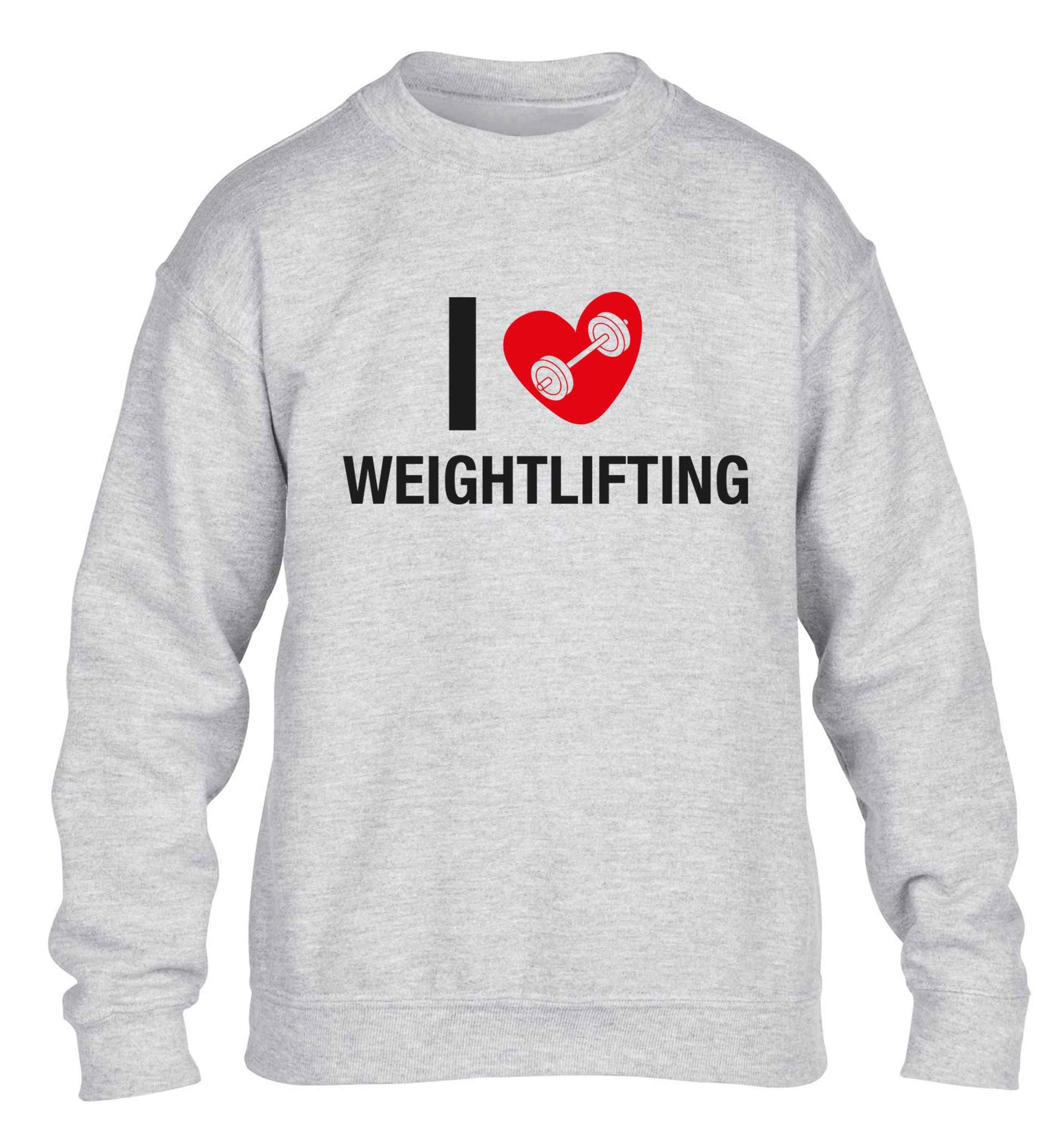I love weightlifting children's grey sweater 12-13 Years