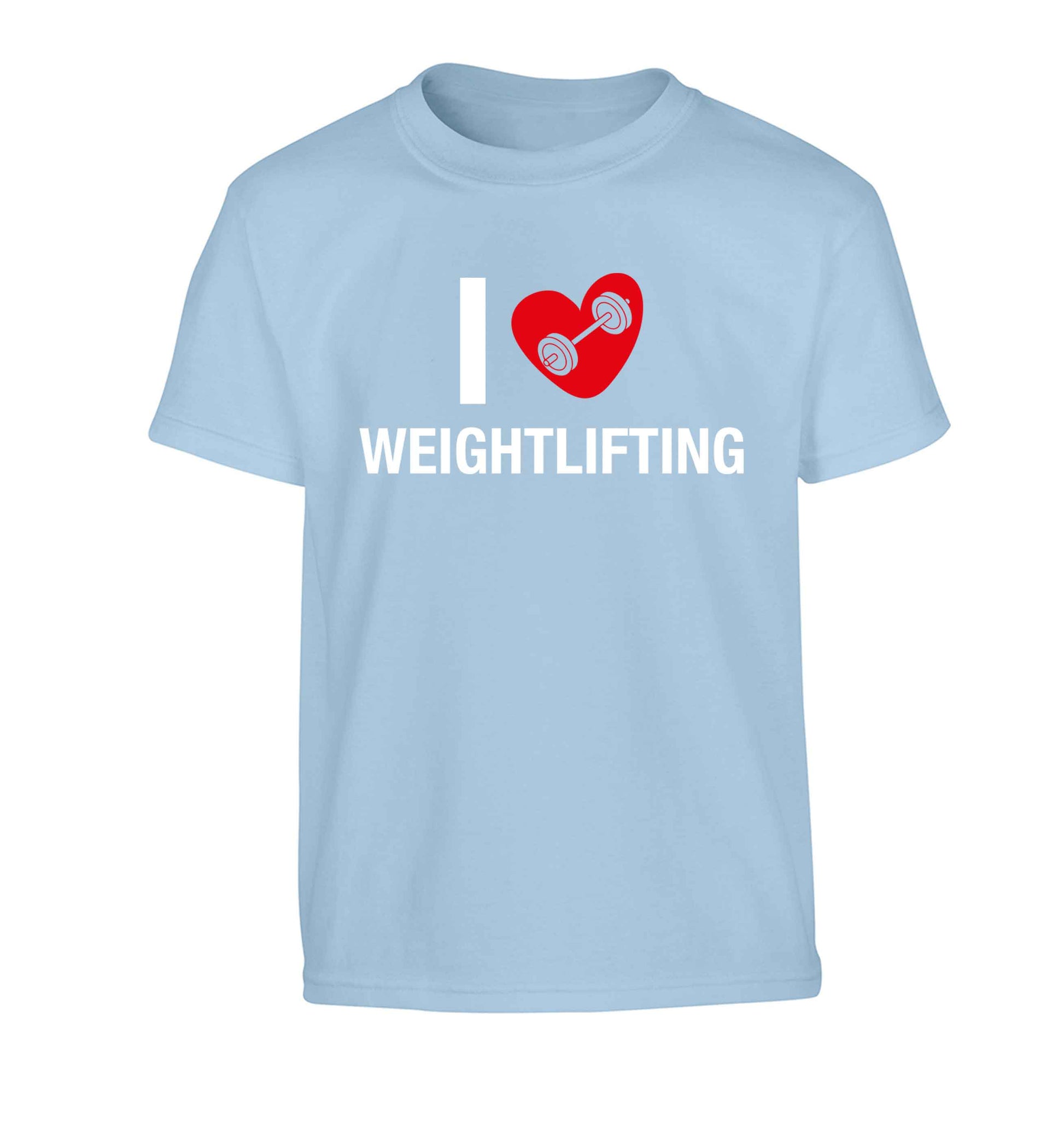I love weightlifting Children's light blue Tshirt 12-13 Years