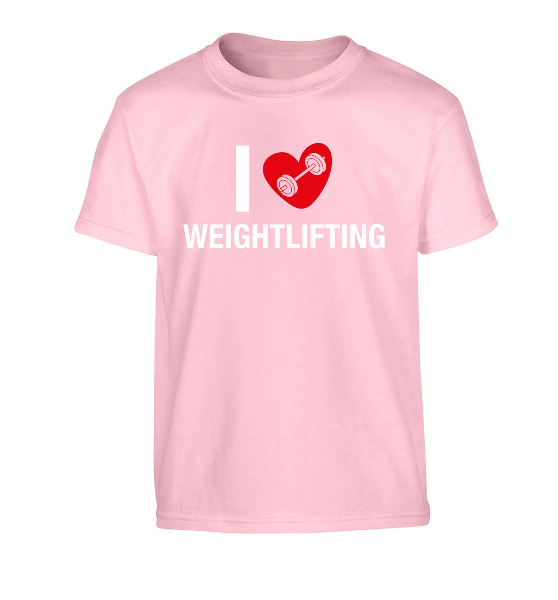 I love weightlifting Children's light pink Tshirt 12-13 Years