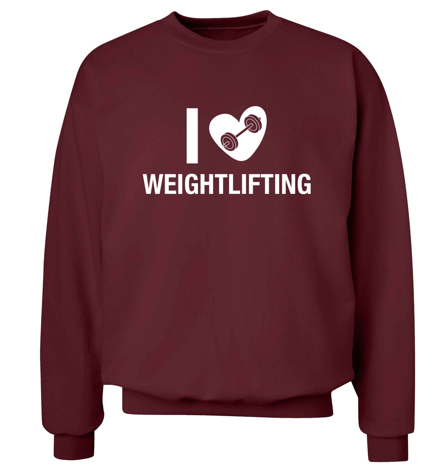 I love weightlifting Adult's unisex maroon Sweater 2XL