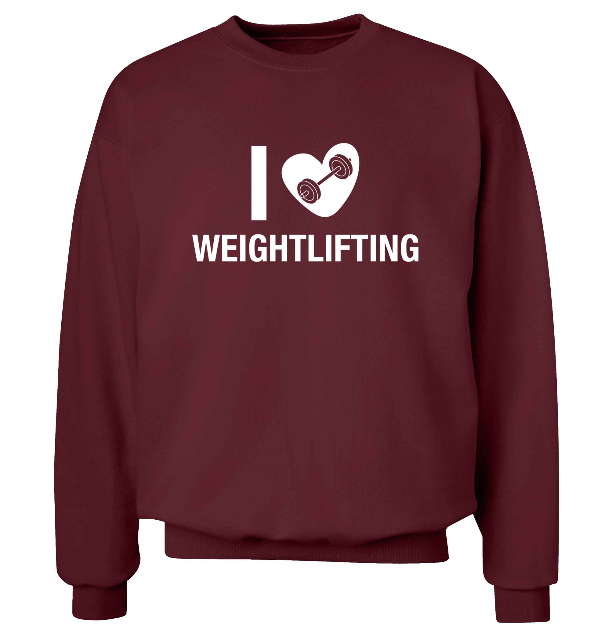 I love weightlifting Adult's unisex maroon Sweater 2XL